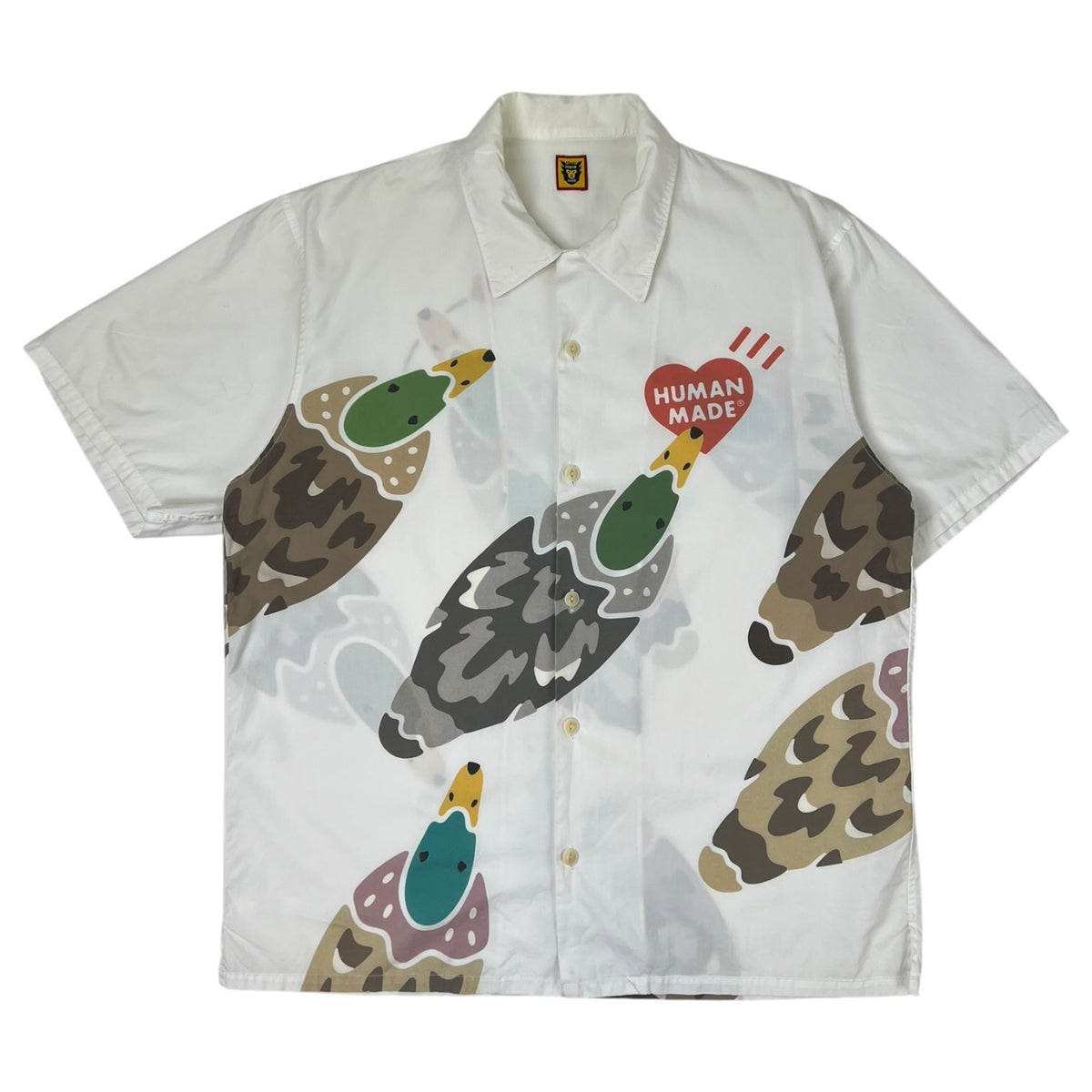 Human Made Duck Aloha Shirt White