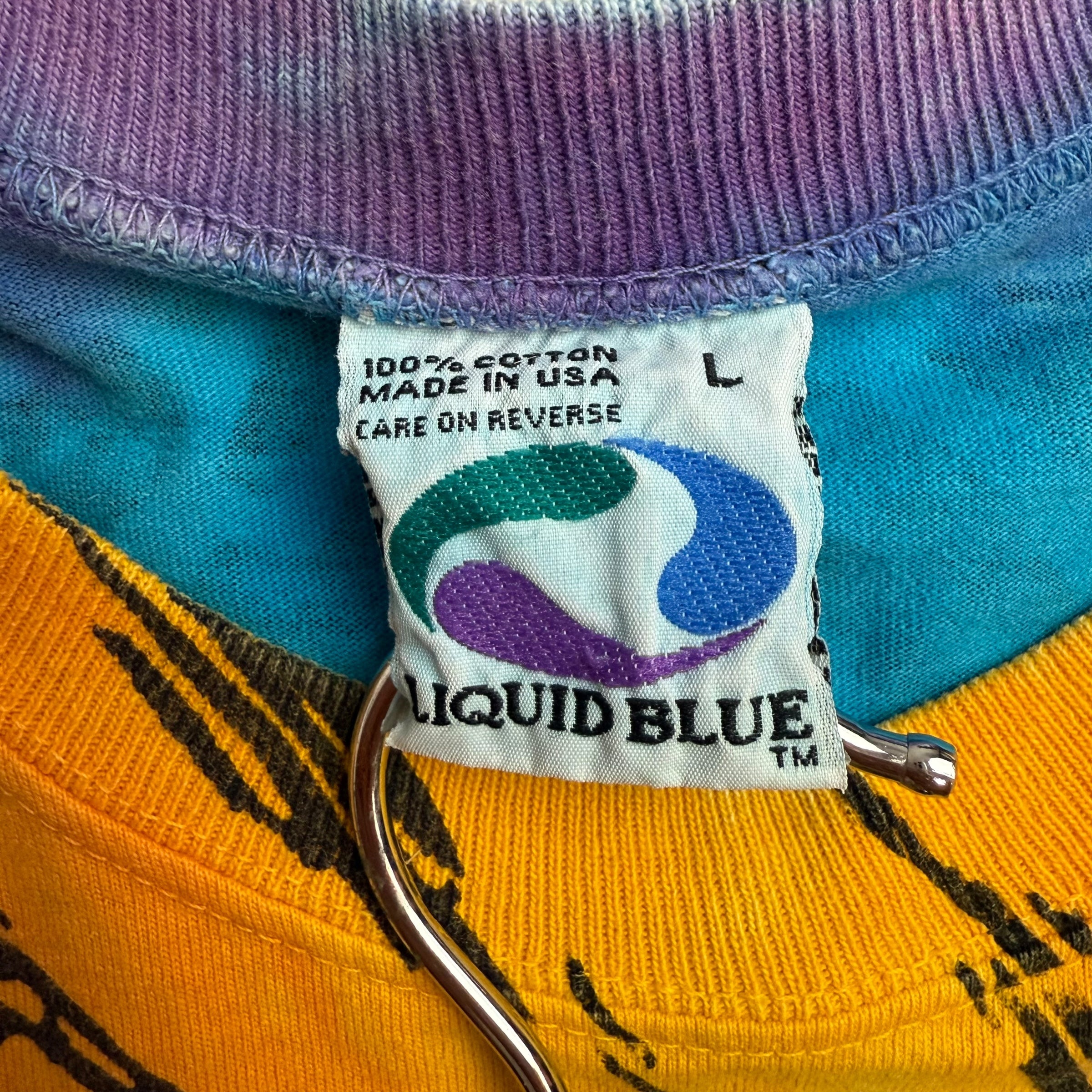 1992 Liquid Blue Sun And Moon Tie Dye Tee