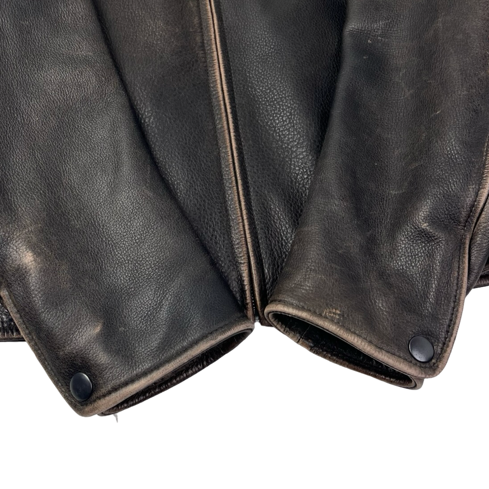 Vintage Black Rivet Harrington Leather Jacker