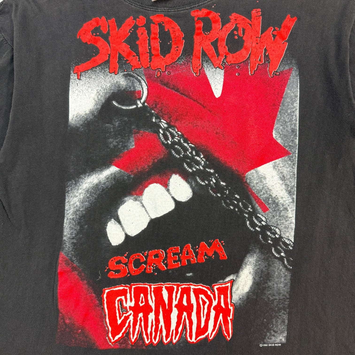 1992 Skid Row Scream Canada Tour Tee Black