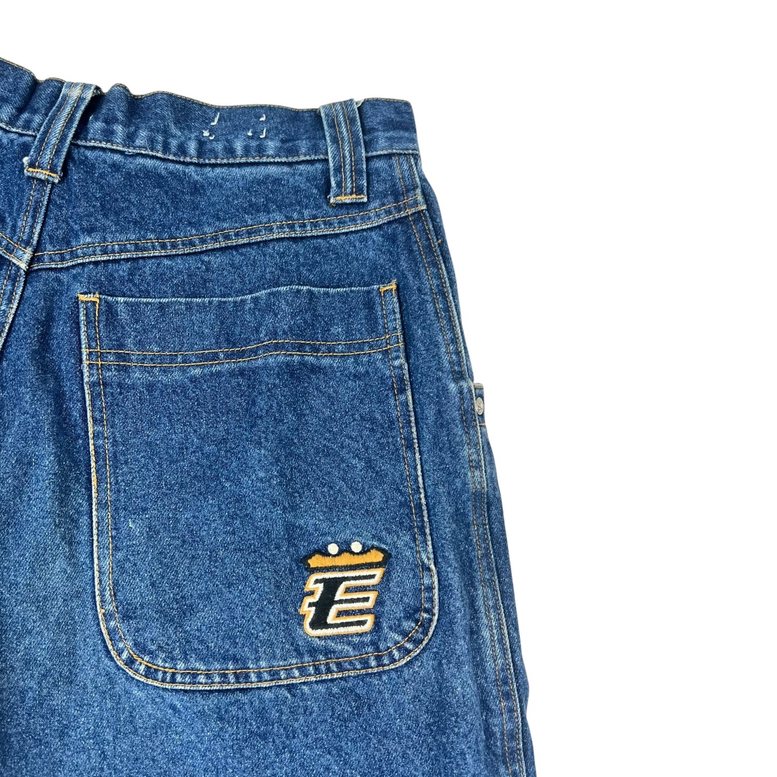 Vintage Exhaust Industrial Wide Leg Baggy Denim Jeans