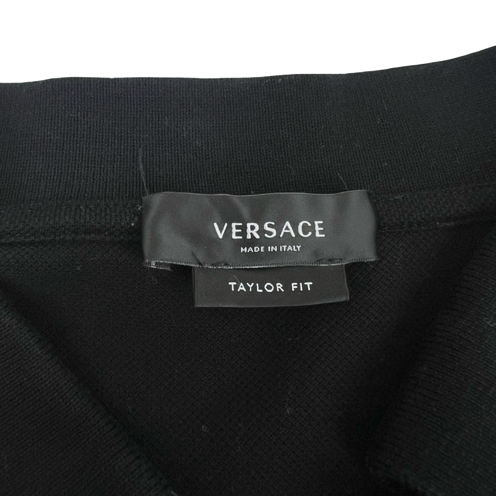 Versace Embroidered Medusa Taylor Fit Polo Shirt Black
