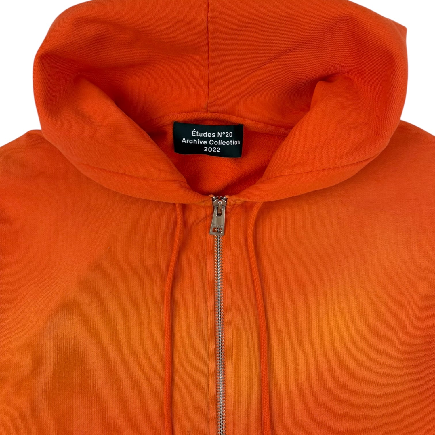 Études Stencil Zip Up Hoodie Orange