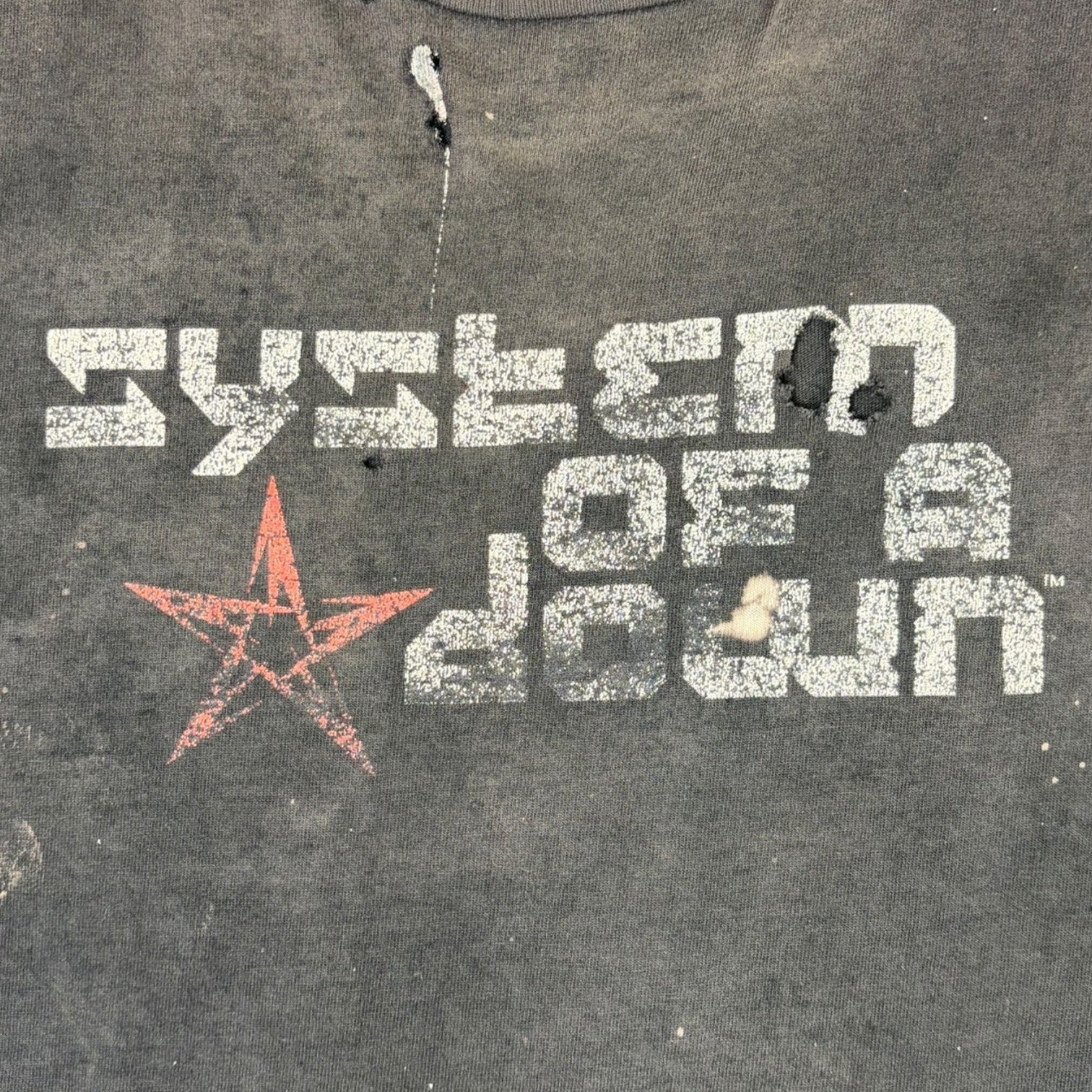 Vintage System Of A Down Distressed Longsleeve Black