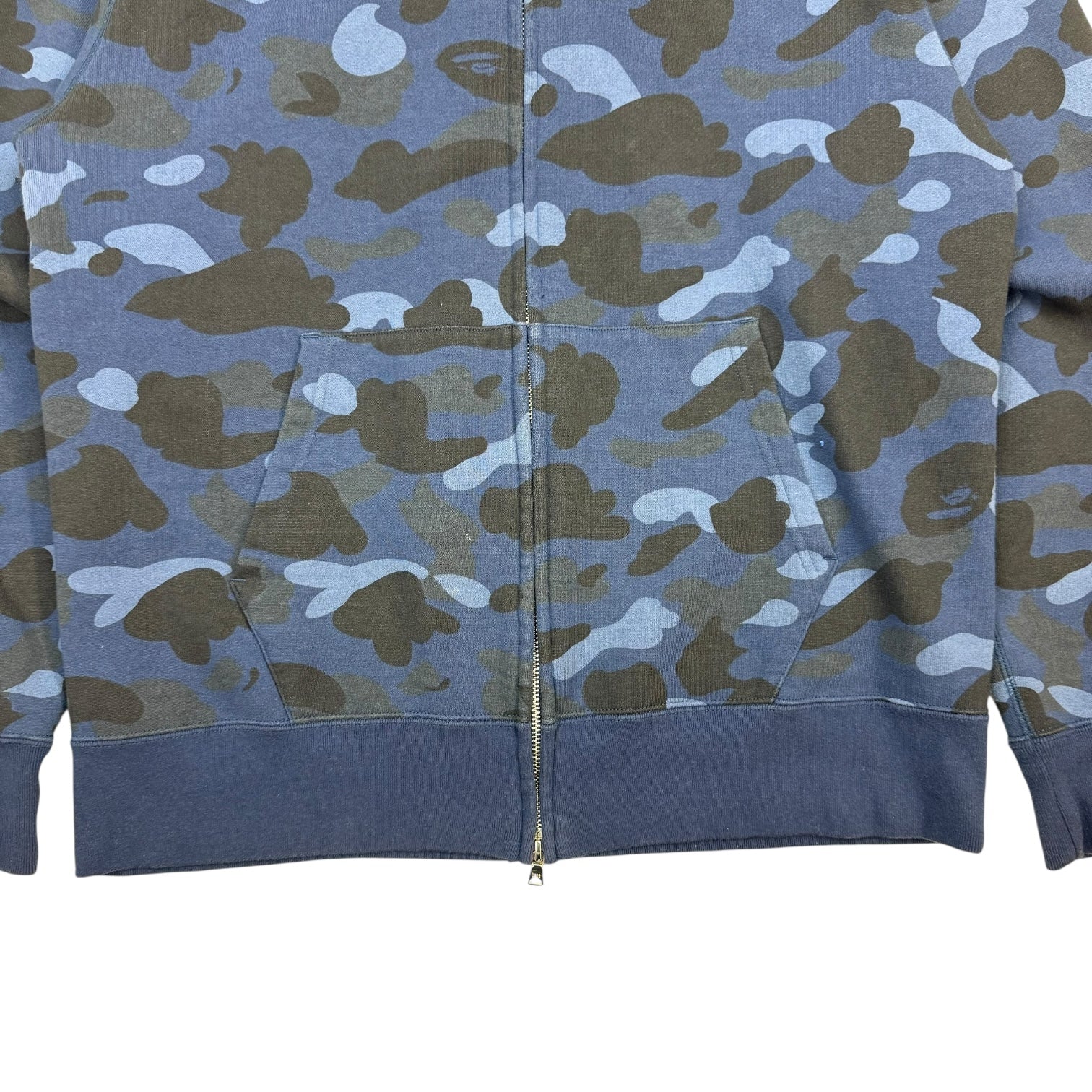 Bape Colour Camo 2nd Shark Hoodie Blue