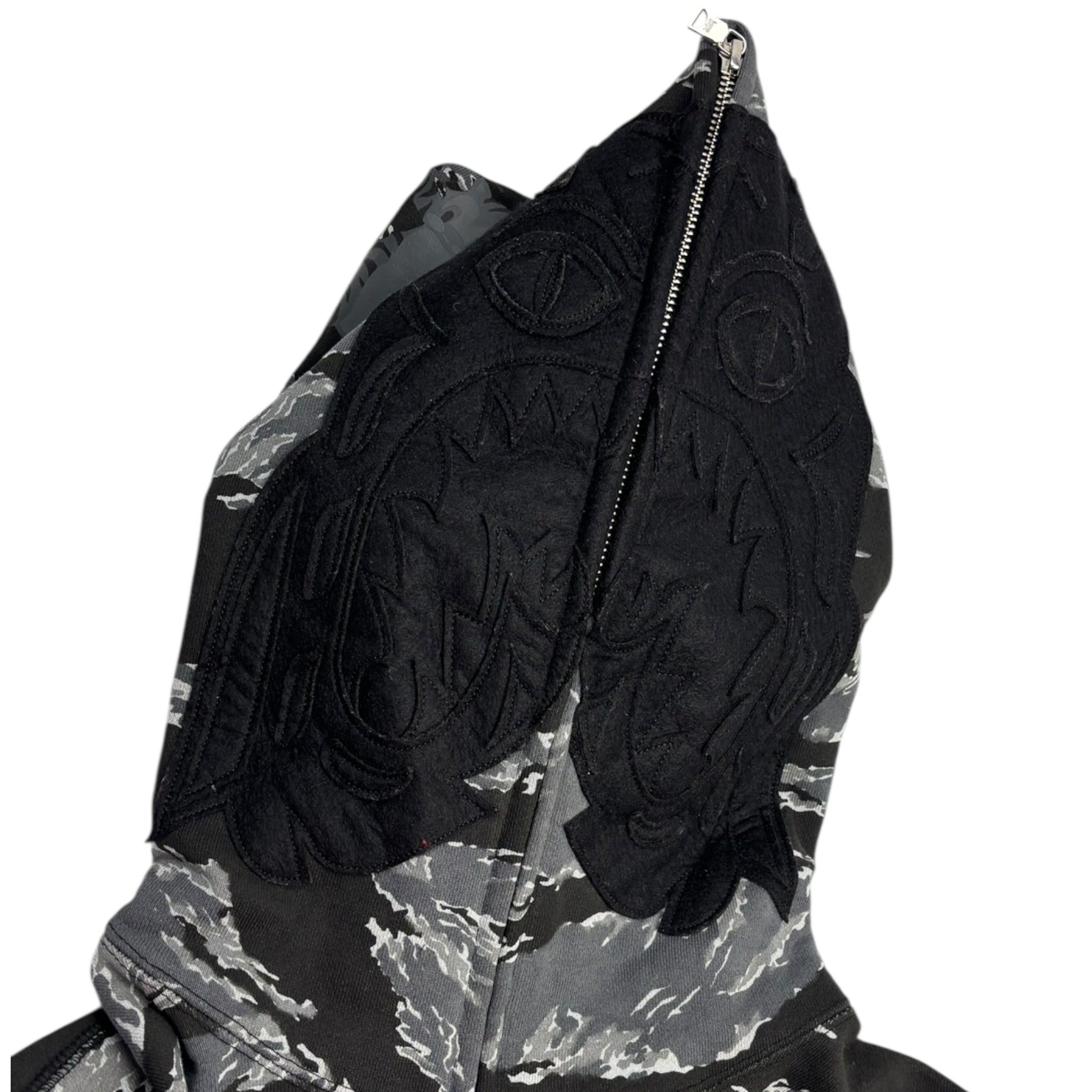 BAPE Tiger Camo Tiger Full Zip Hoodie Black