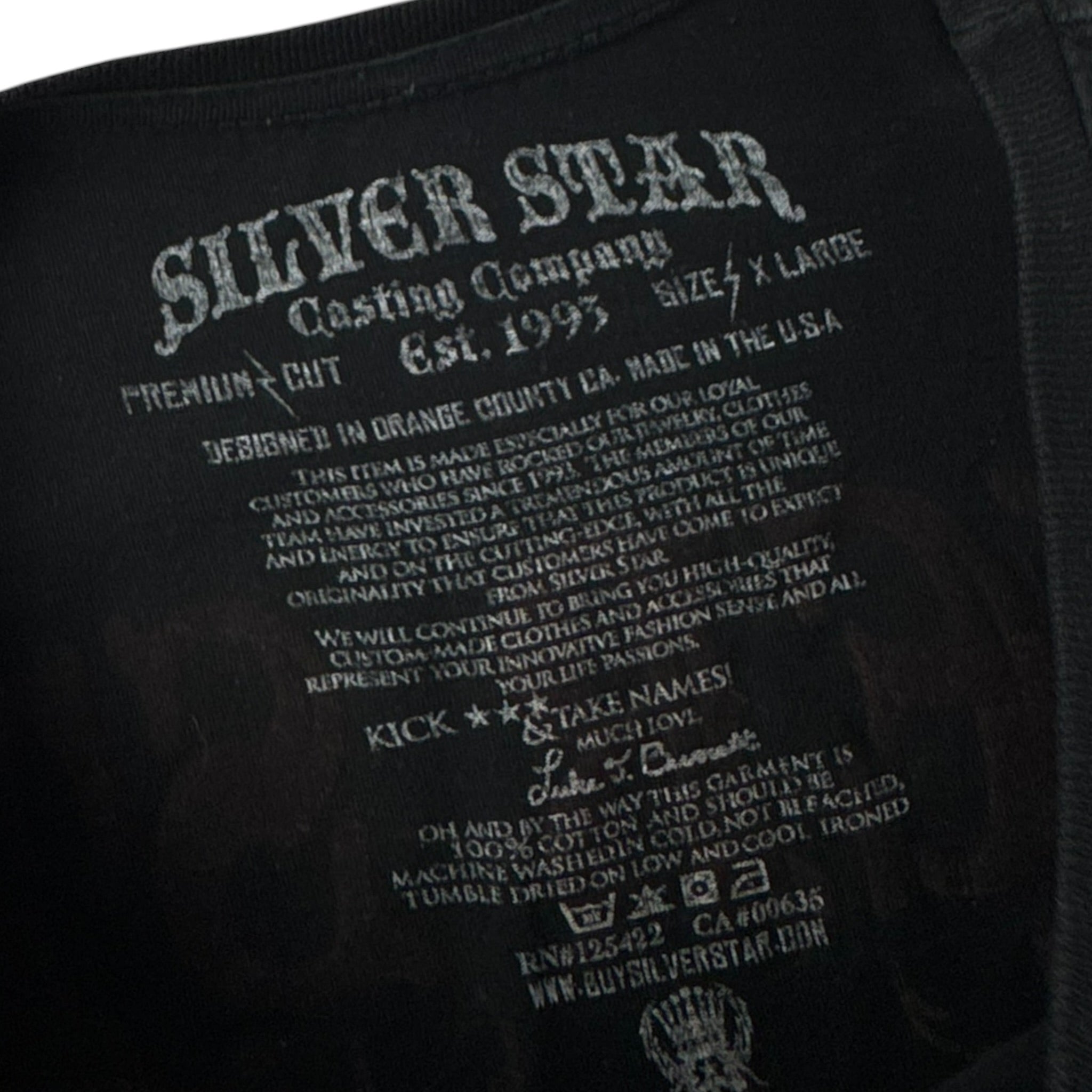 Y2K Silver Star ‘The Spider’ Cyber T-Shirt