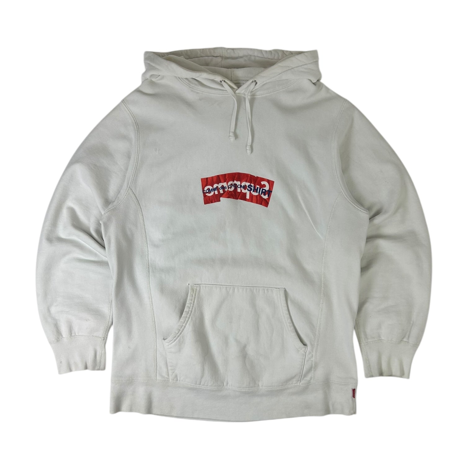 Supreme X Comme Des Garcons Box Logo Hoodie White