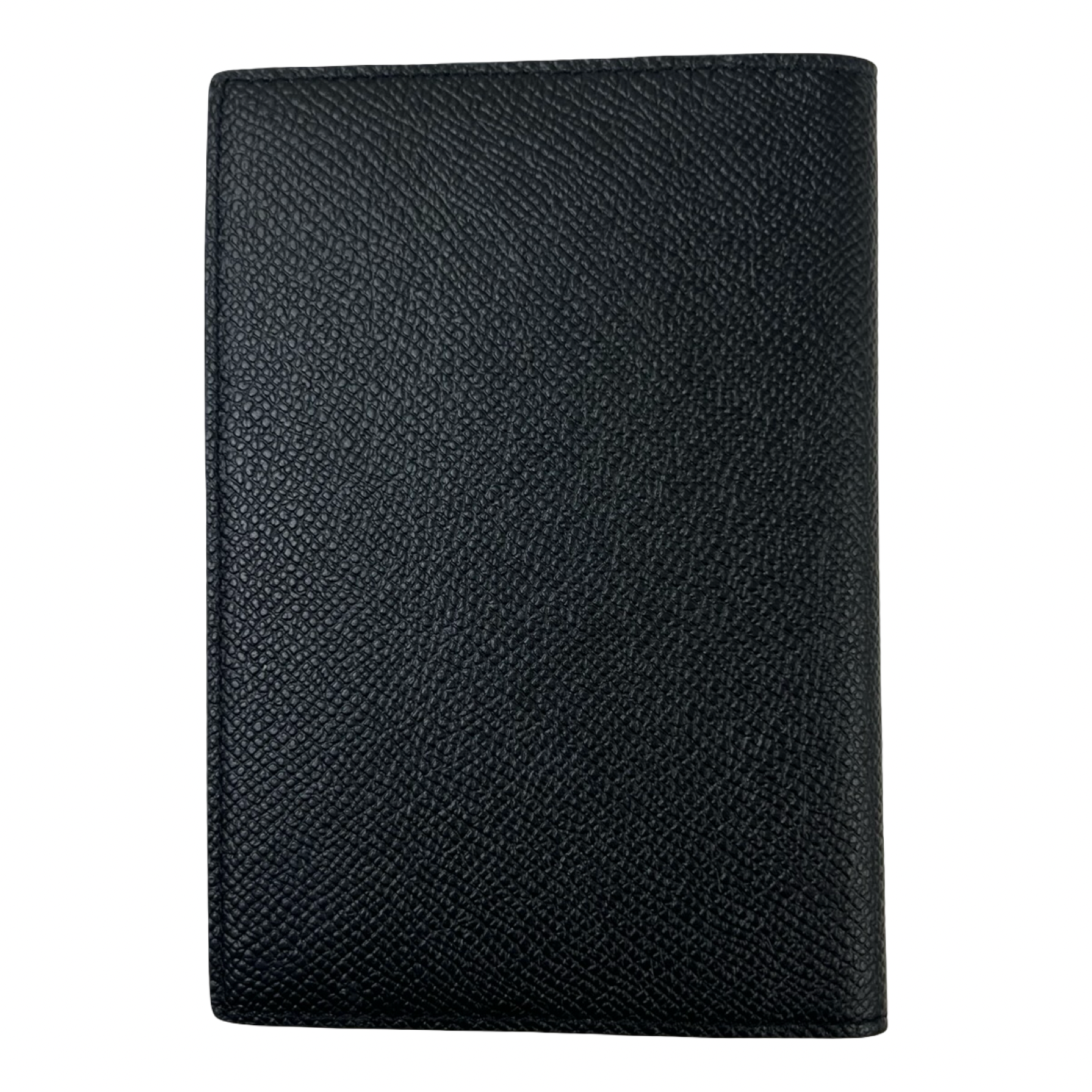 Balenciaga Grained Calfskin Passport Holder Black