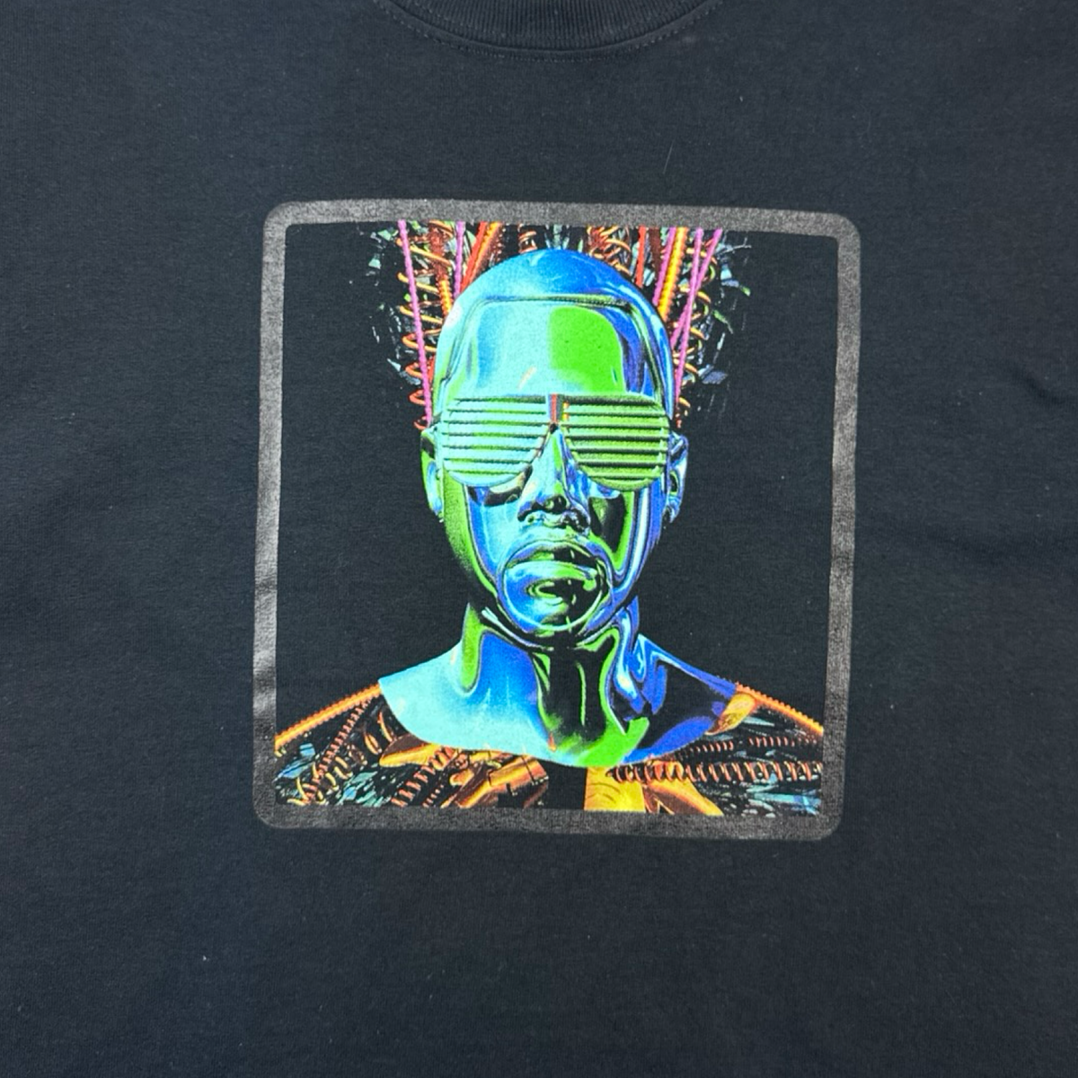 2008 Kanye West Glow In The Dark Tour T-Shirt Black