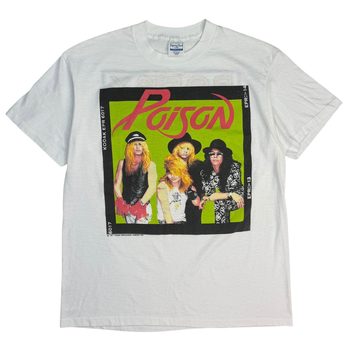 1989 Poison Bobby Rikki Bret C.C Tee White