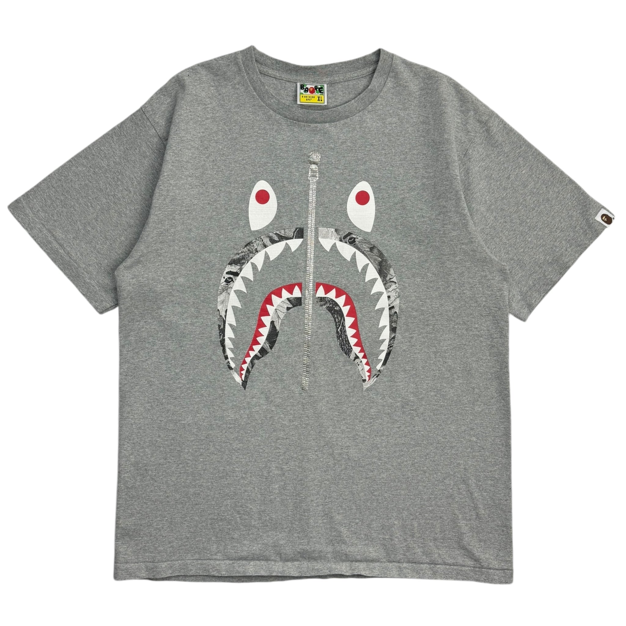 BAPE Forest Camo Shark T-Shirt Grey