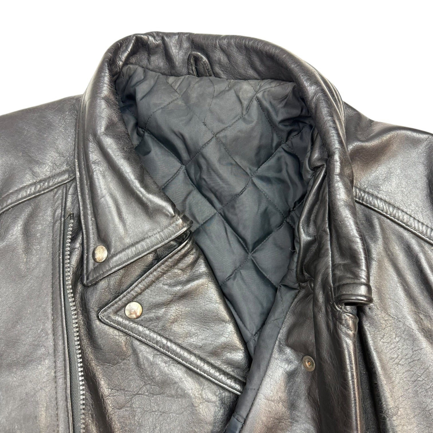 Vintage Rider Leather Jacket Black