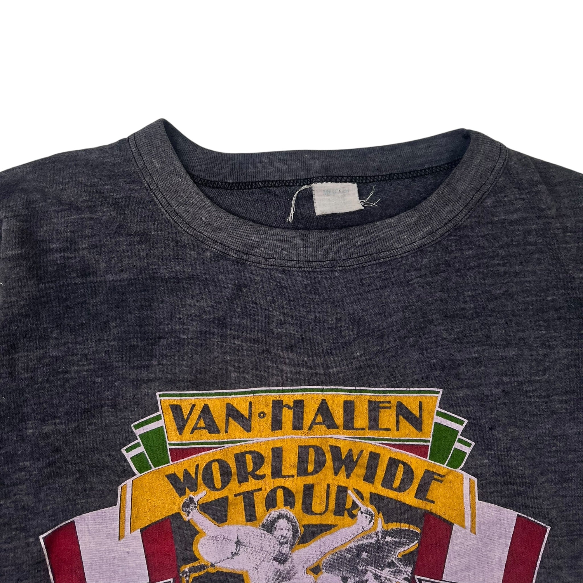 (W) 1981 Vintage Van Halen Worldwide Tour Band T Shirt