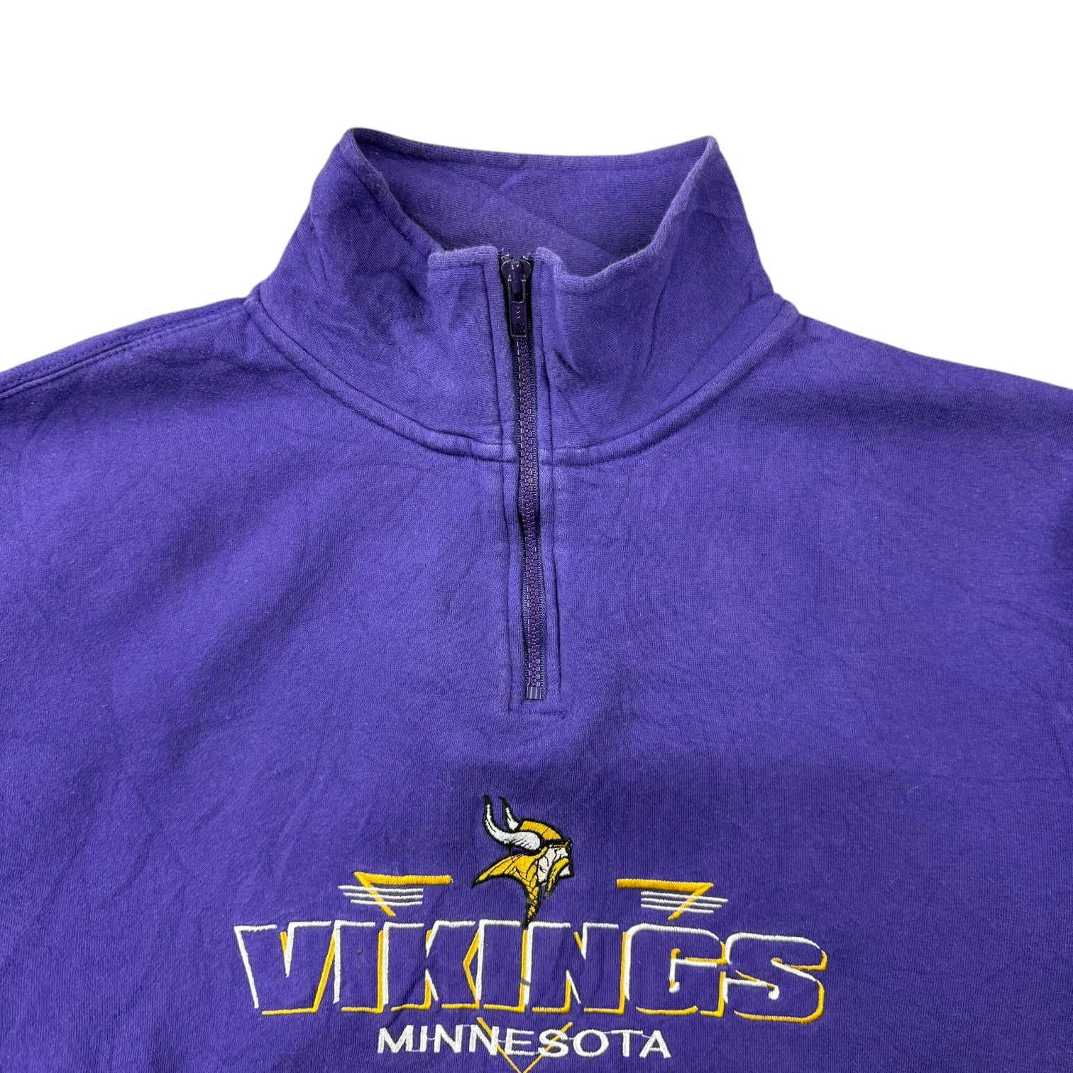 Vintage Minnesota Vikings Quarter Zip Sweater Purple