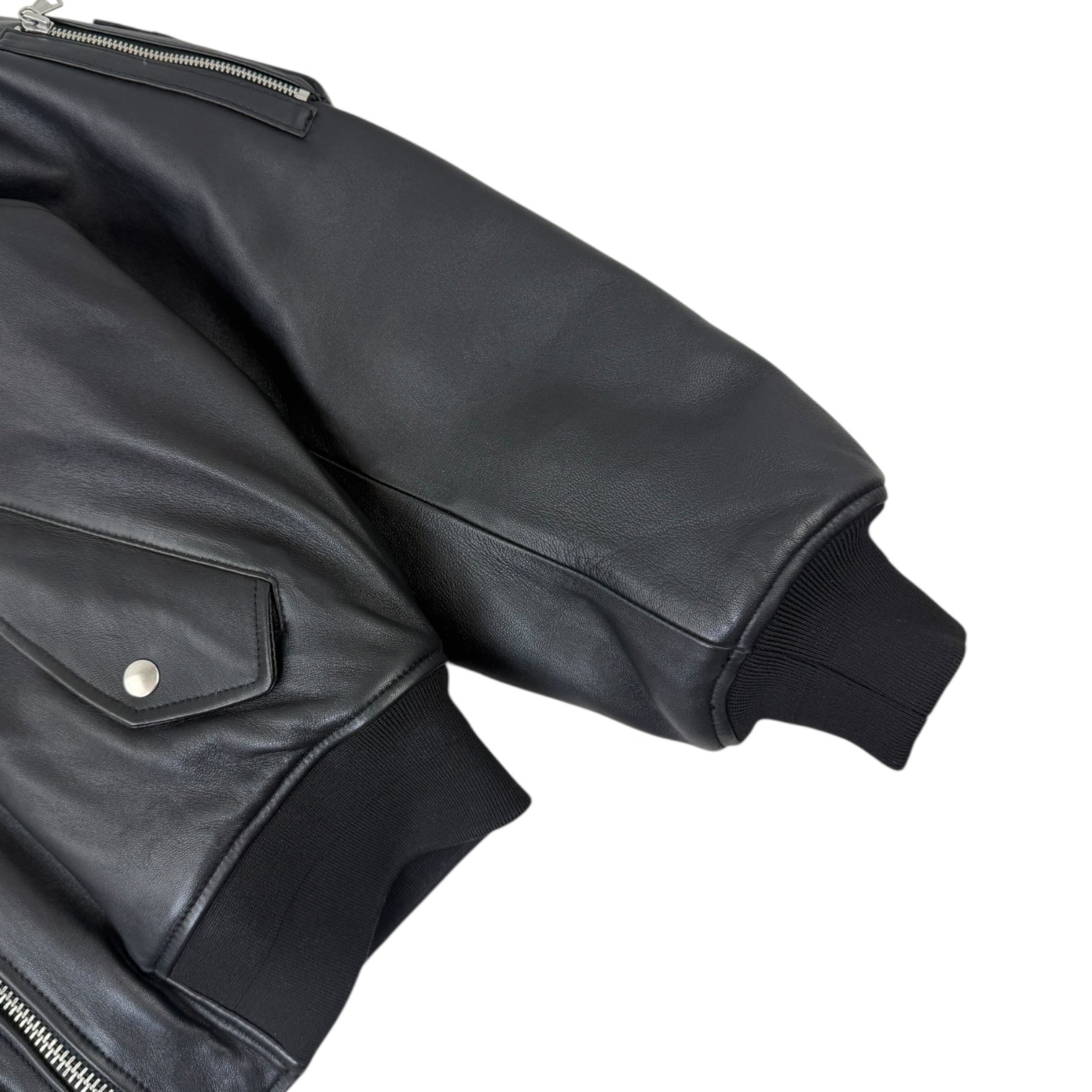 Stussy Leather Built Bomber Black