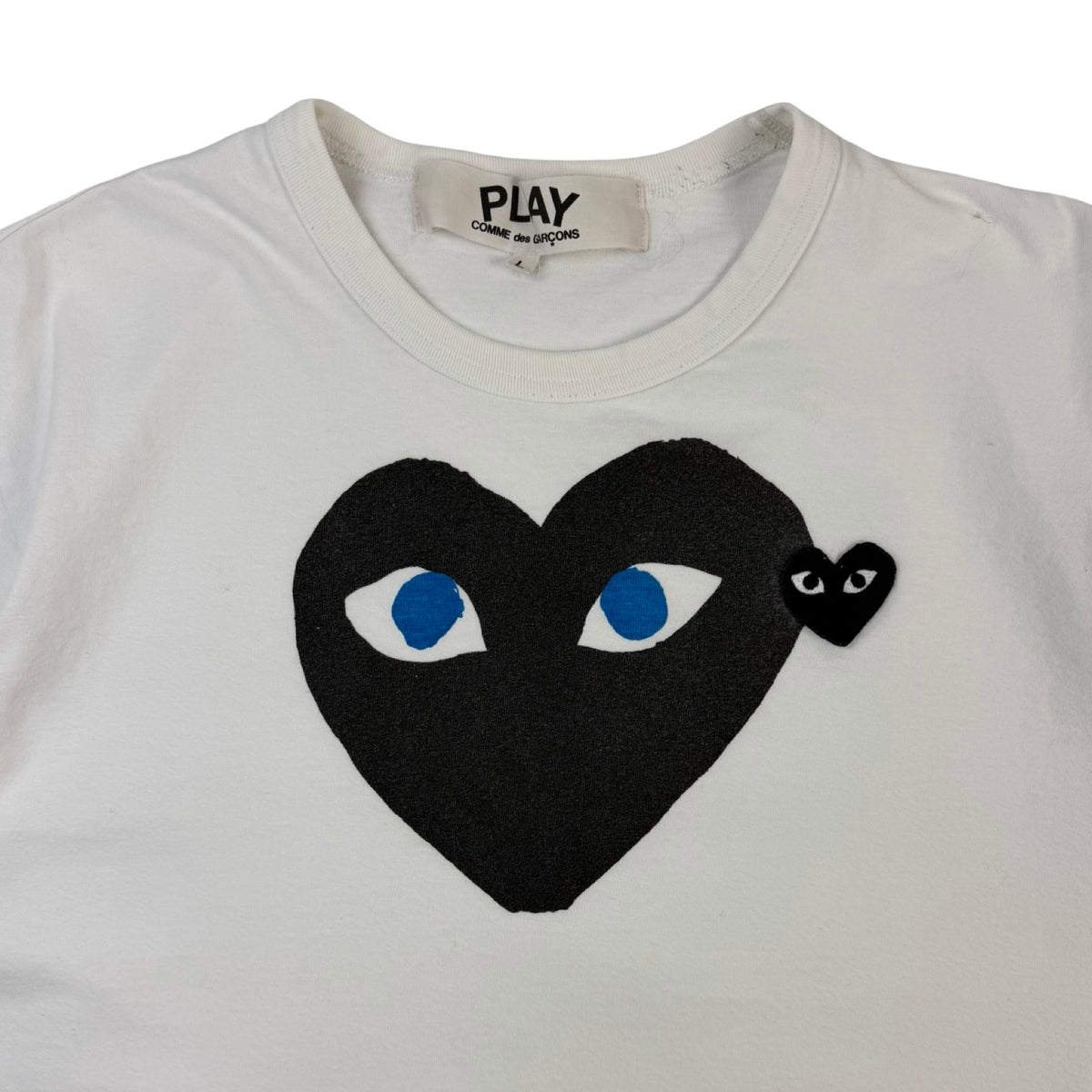 Comme des Garçons PLAY PLAY Double Heart Logo T-Shirt White