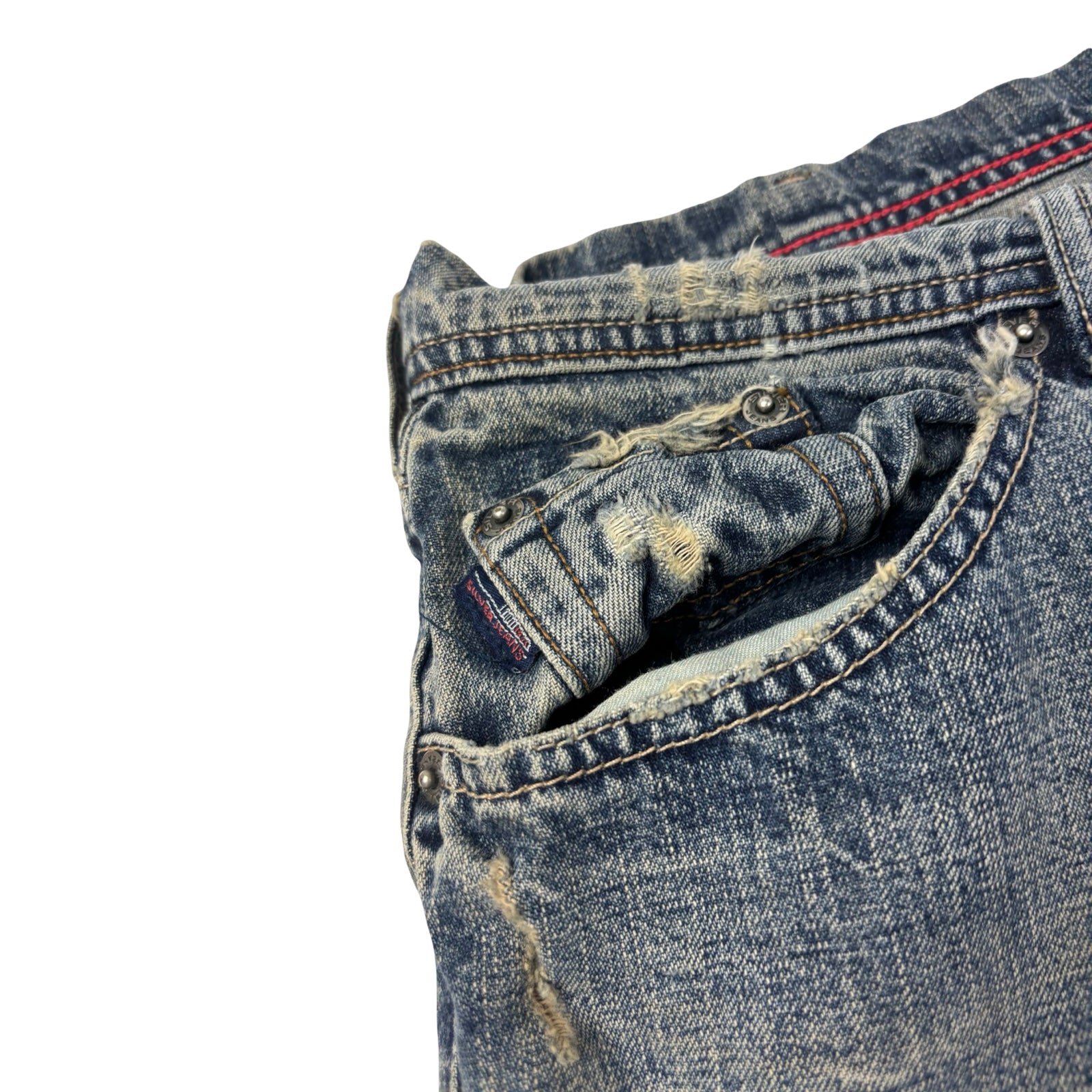 Vintage Y2K Silver Jeans Single Pocket Baggy Denim