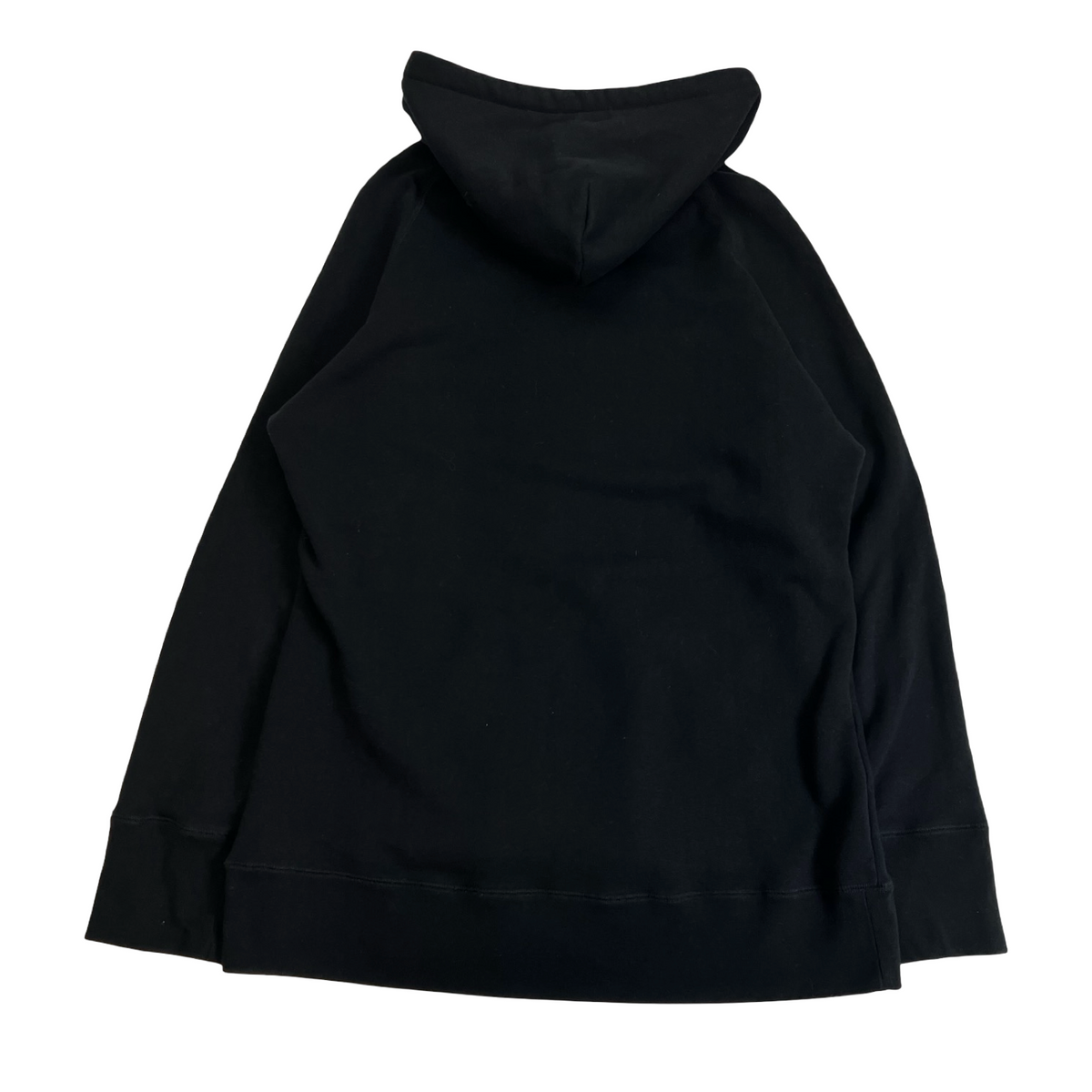 Yohji Yamamoto Rope String Logo Cotton Hoodie Black