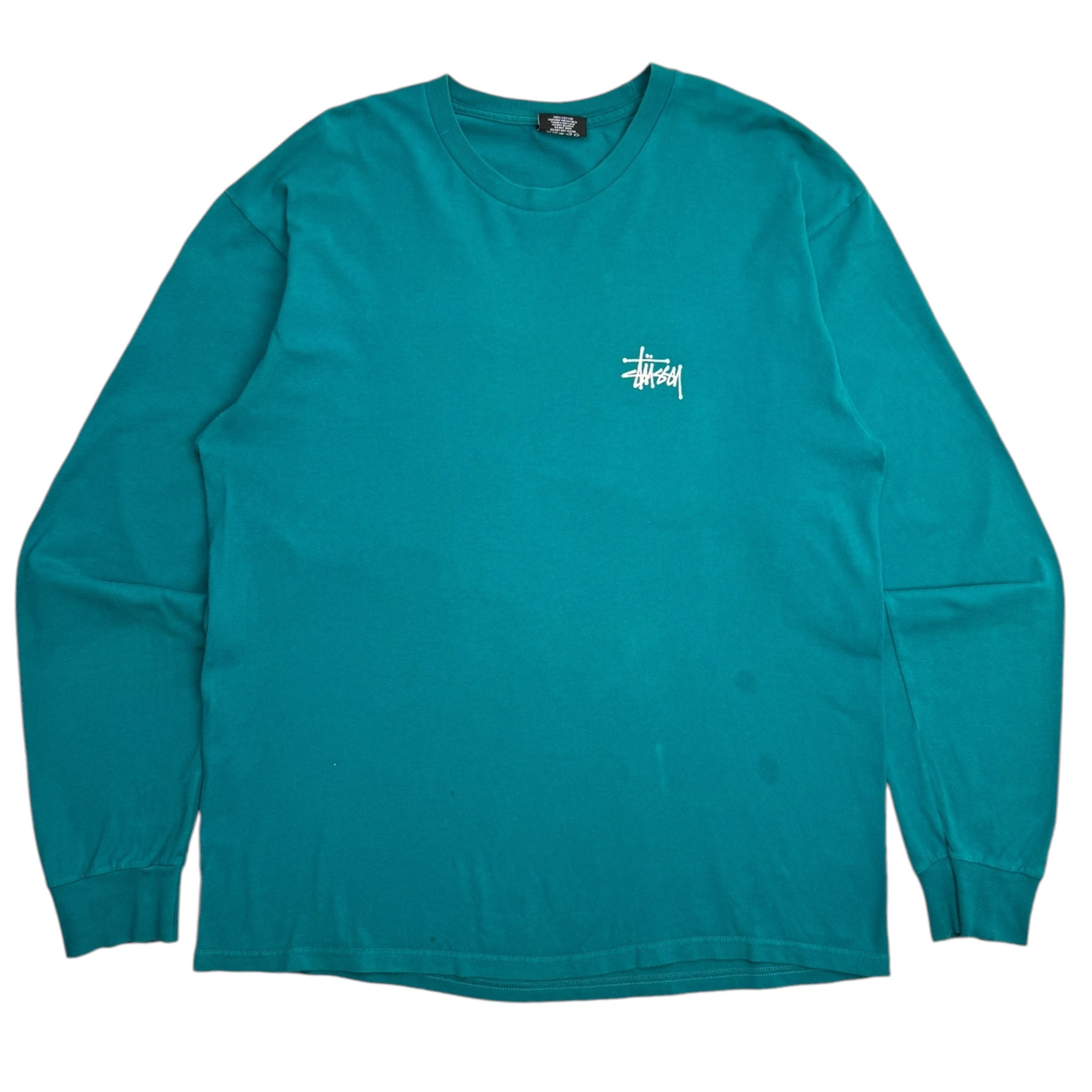 Stüssy Classic Logo Longsleeve Aqua/Teal