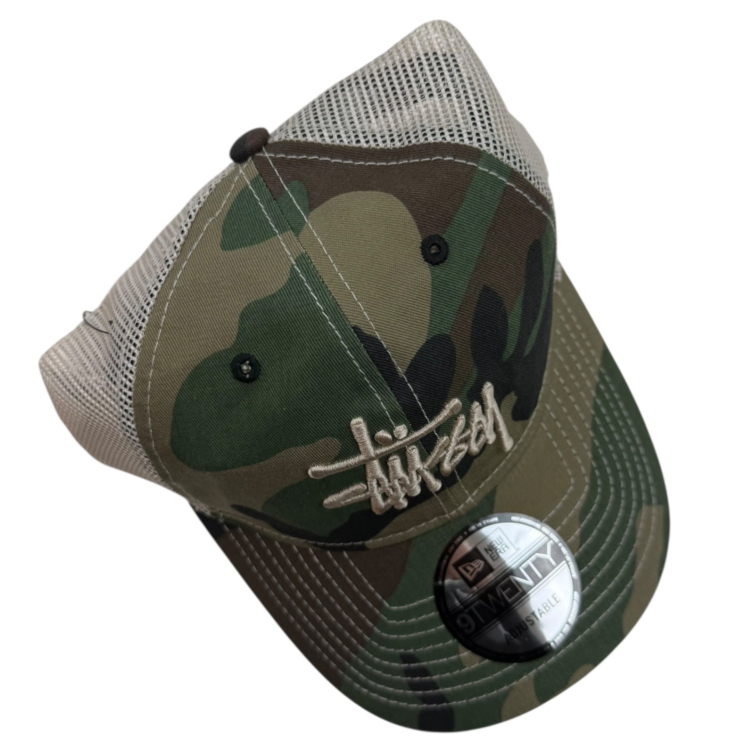 Stussy Basic Trucker 9Twenty Hat Woodland Camo
