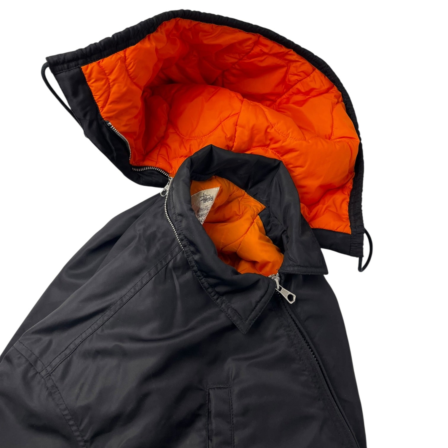 Stüssy Hooded Flight Jacket Black