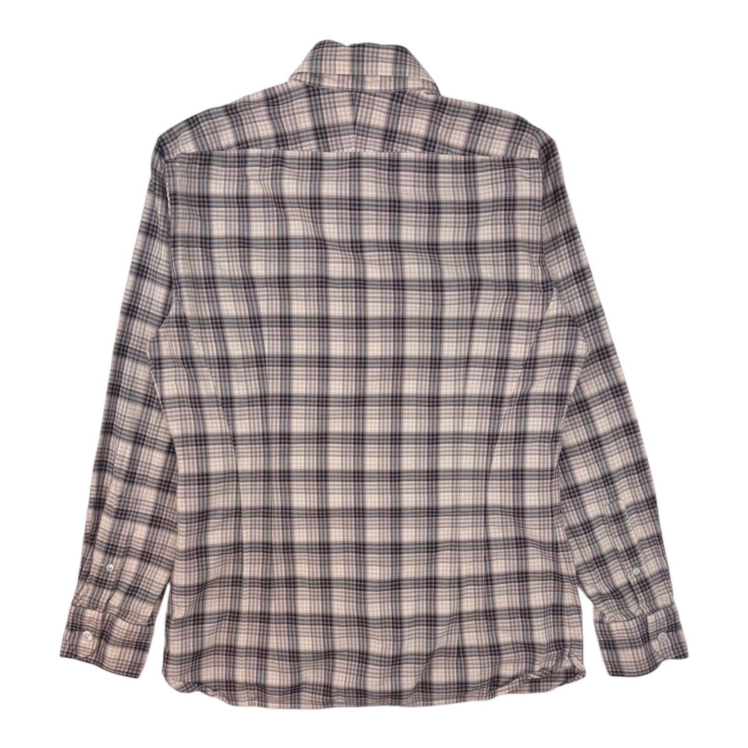 Tom Ford Plaid Check Cotton Button-Up Pink