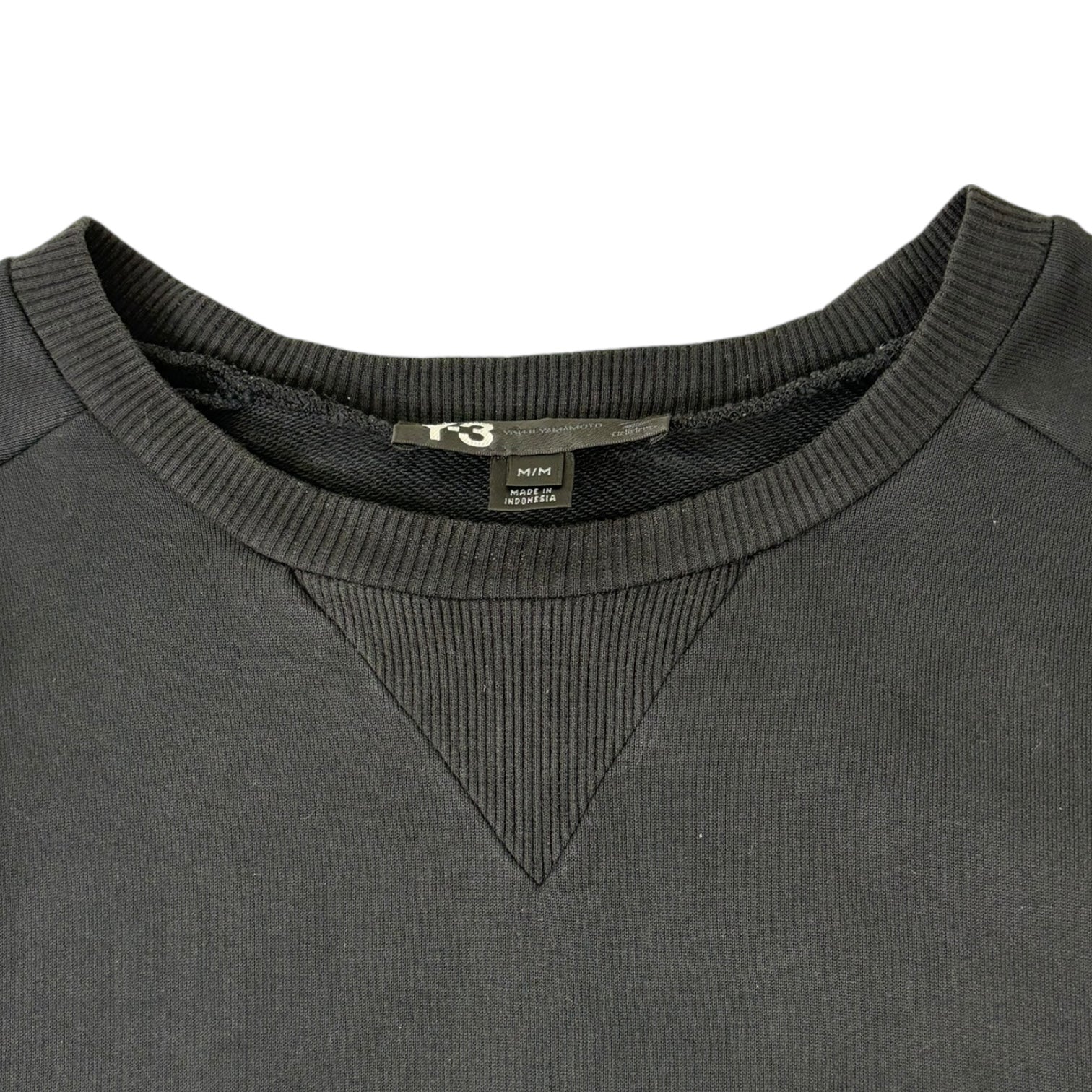 Y3 Yohji Yamamoto Monochrome Logo Crewneck Black