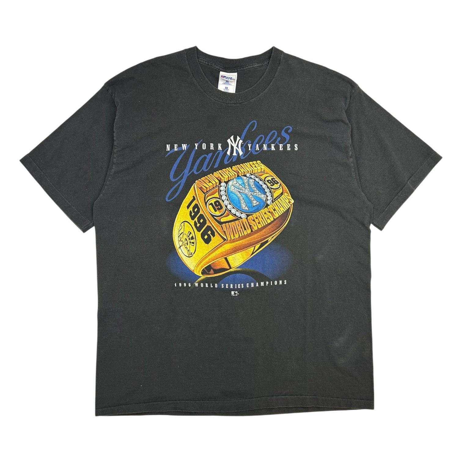 Vintage Pro Player 1996 New York Yankees World Series T-Shirt Black