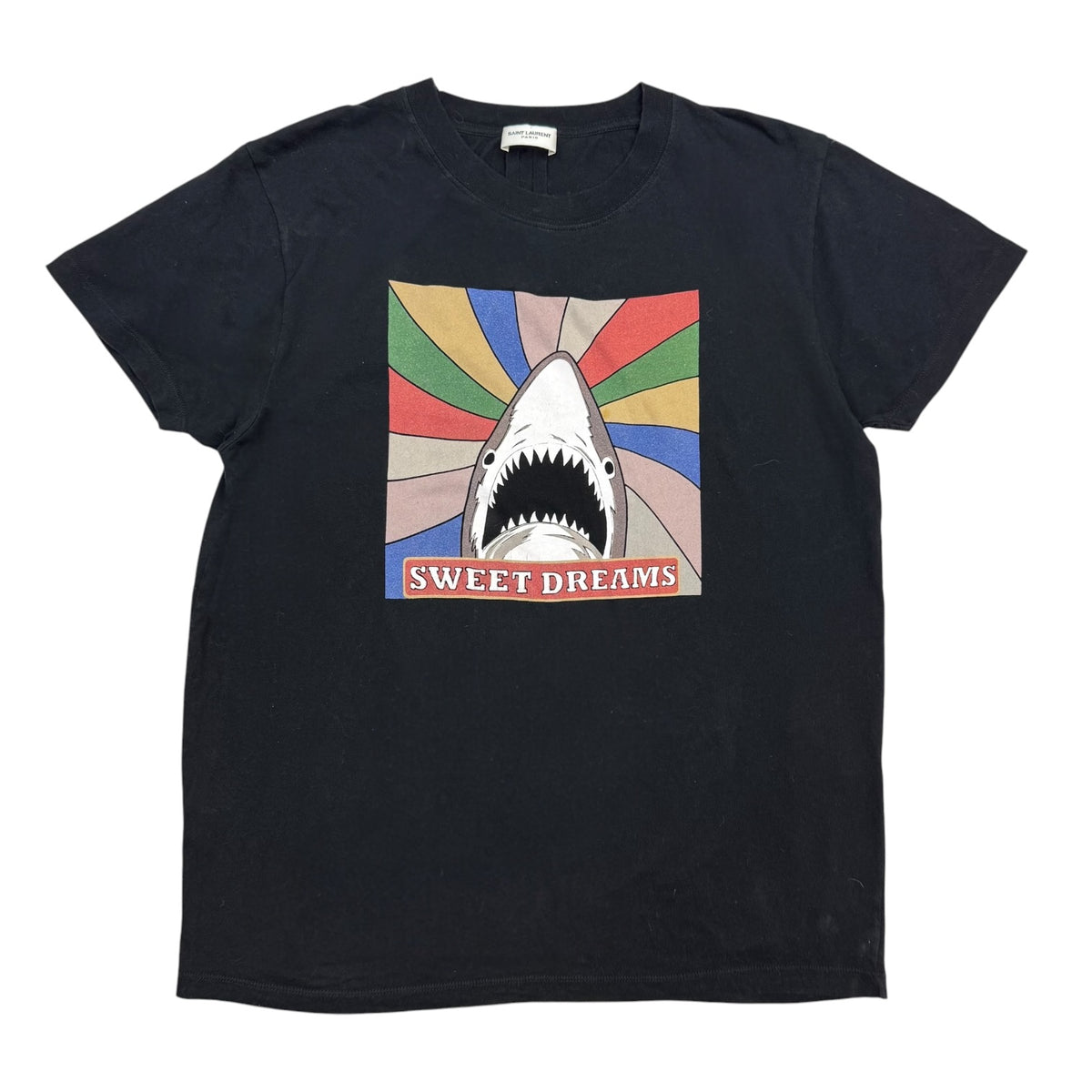 Saint Laurent Sweet Dreams Shark Tee Black