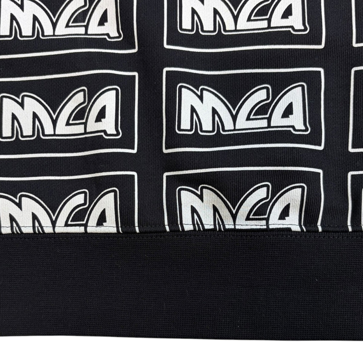 McQ Swallow Printed Hooded Sweatshirt Black/White