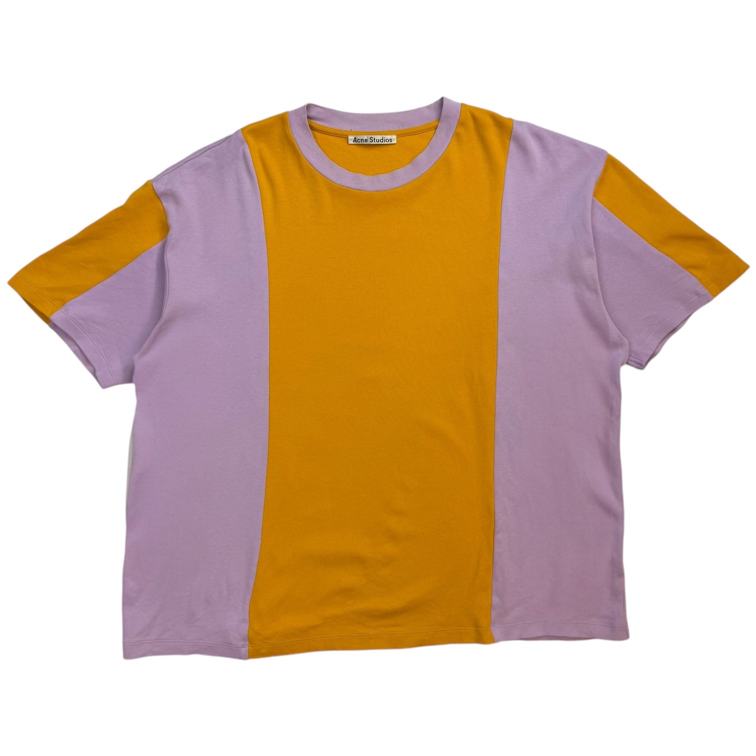 Acne Studios Eban Colour Block Tee Yellow/Purple