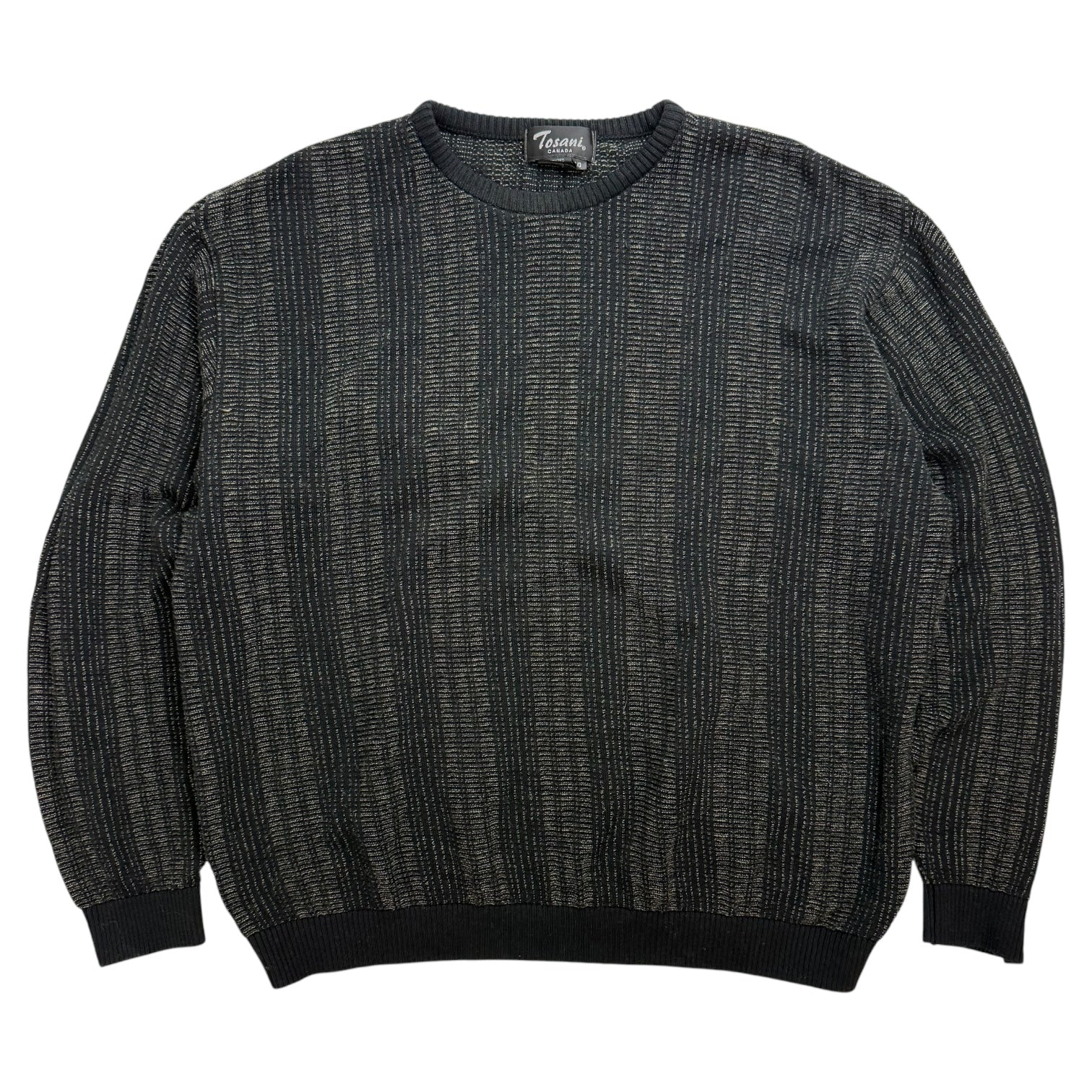 Vintage Tosani Knit Stripe Sweater Black/Grey