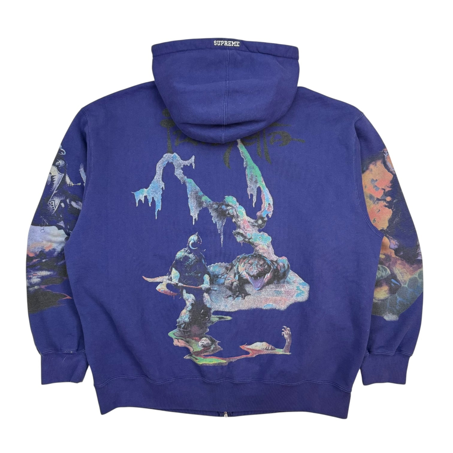 Supreme Frank Frazetta Zip Up Hoodie Purple