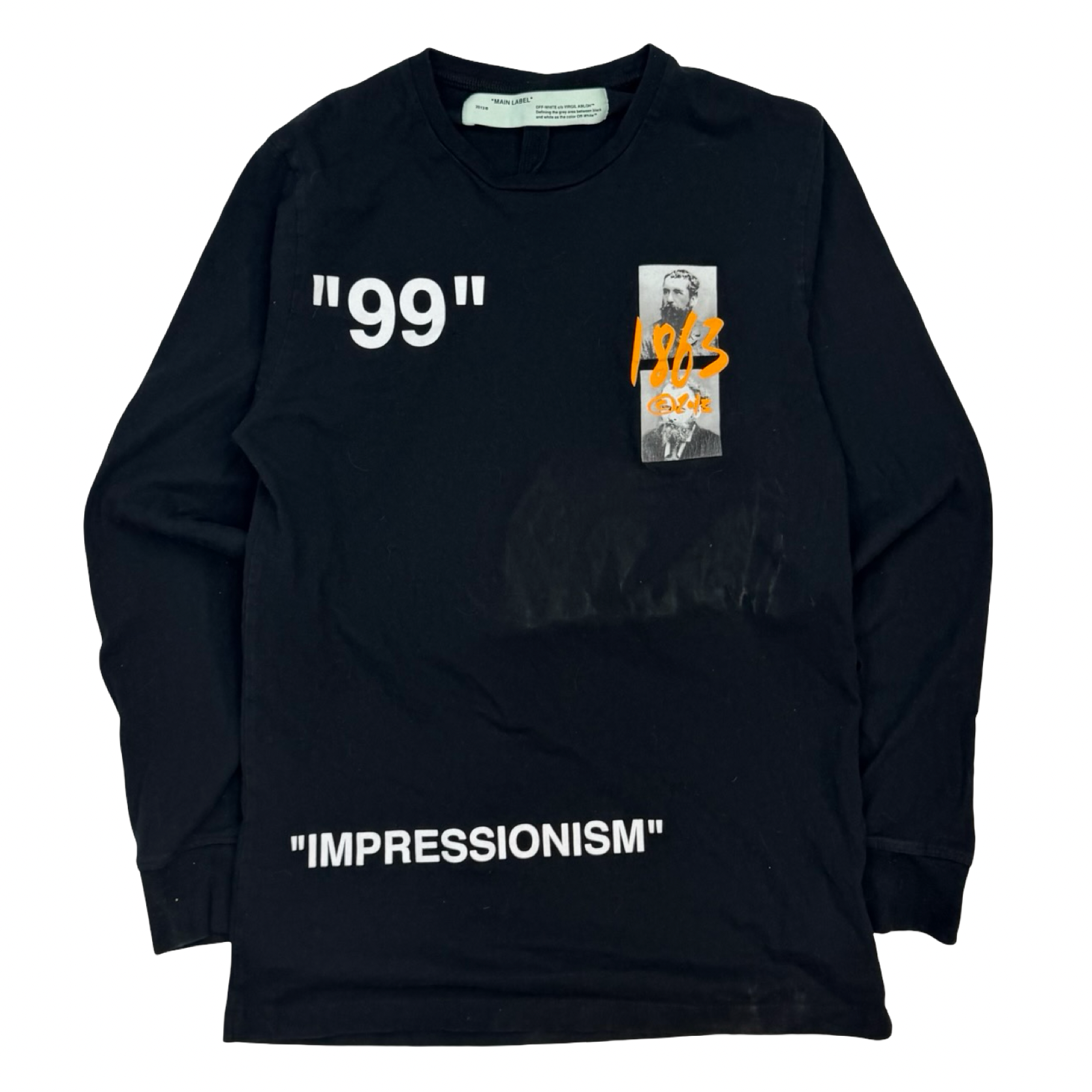 Off White Impressionism Boat Long Sleeve Black