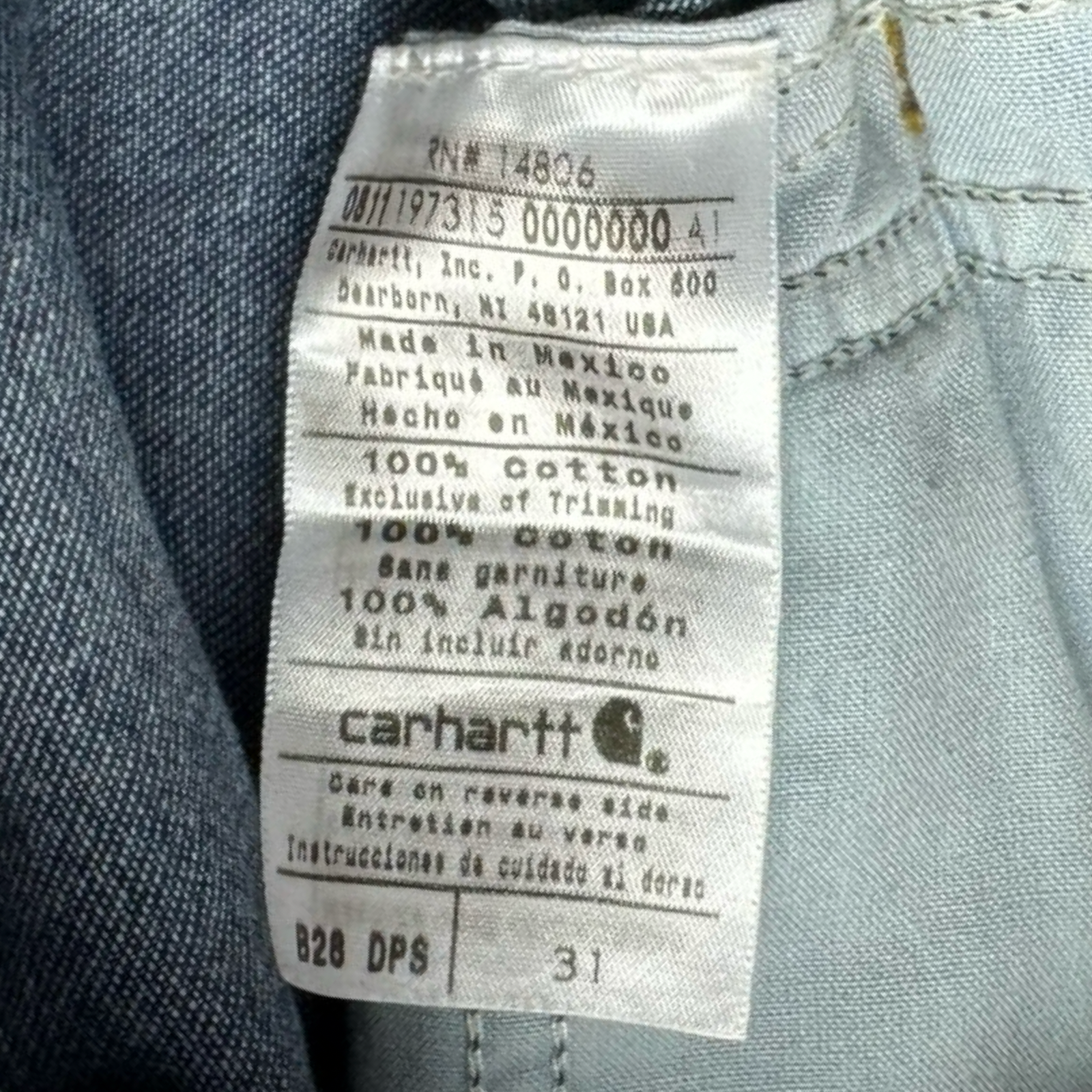 Vintage Carhartt Carpenter Denim Work Shorts