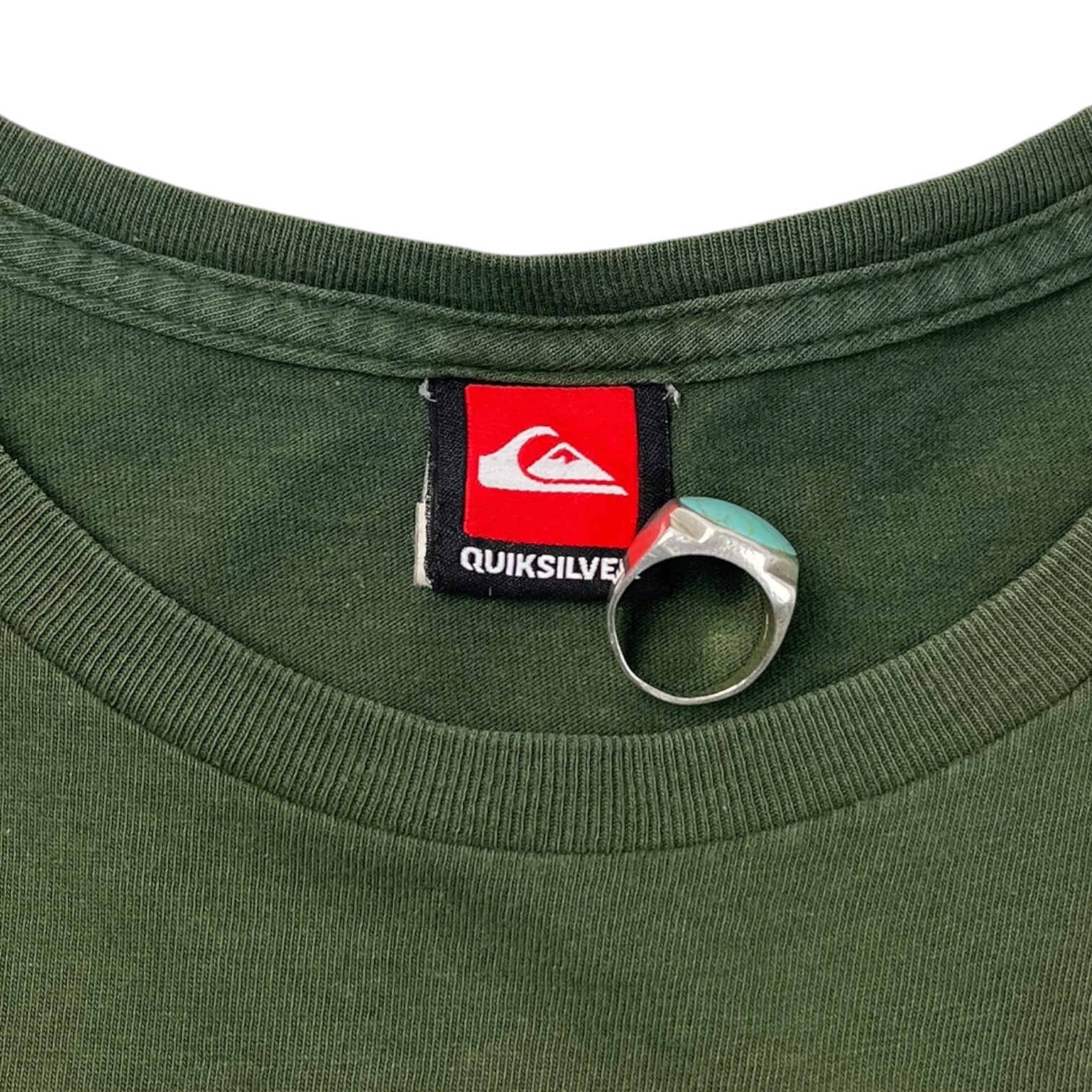 Vintage Y2K Quiksilver Spellout T-Shirt Moss