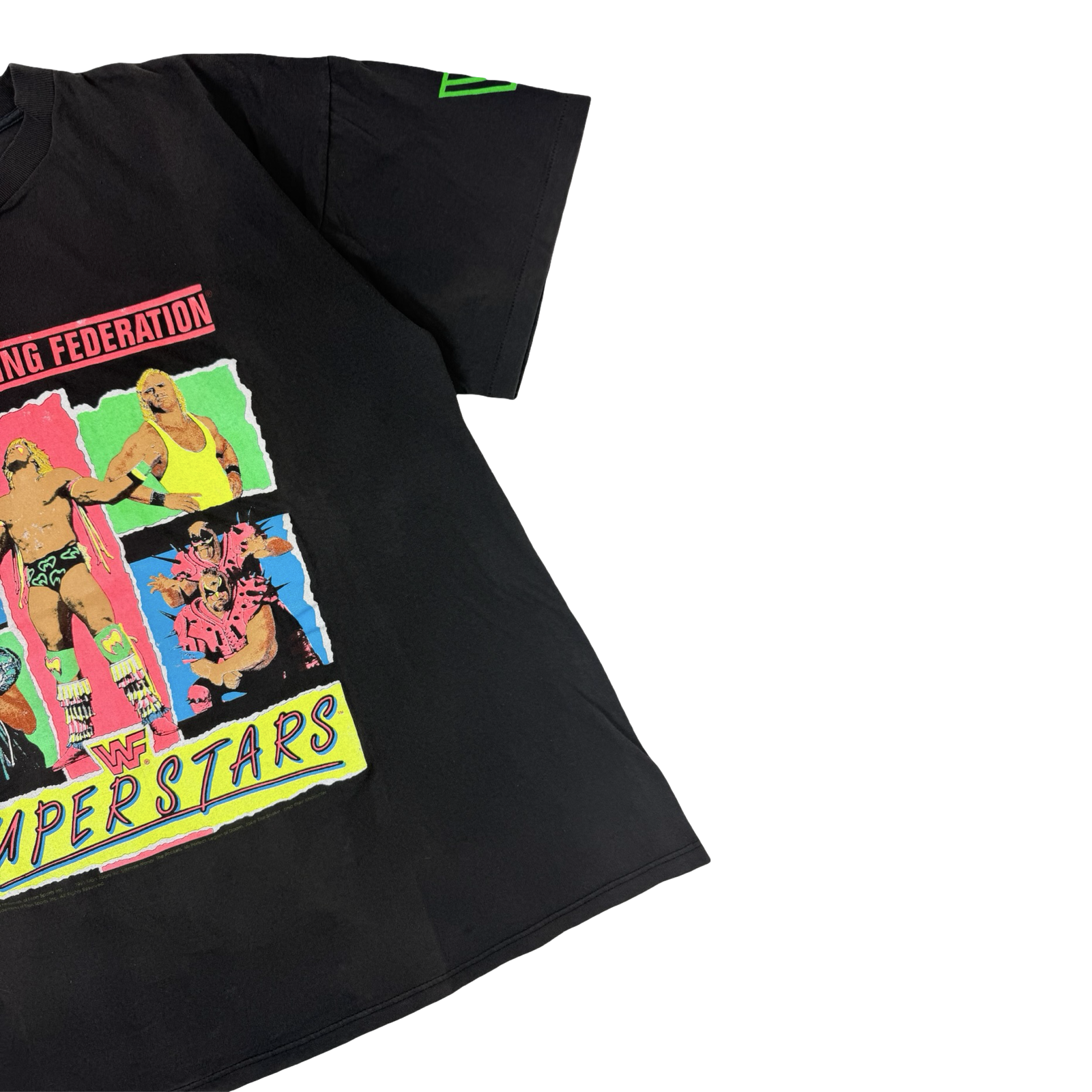 Vintage 1991 WWF Superstars T-Shirt Black