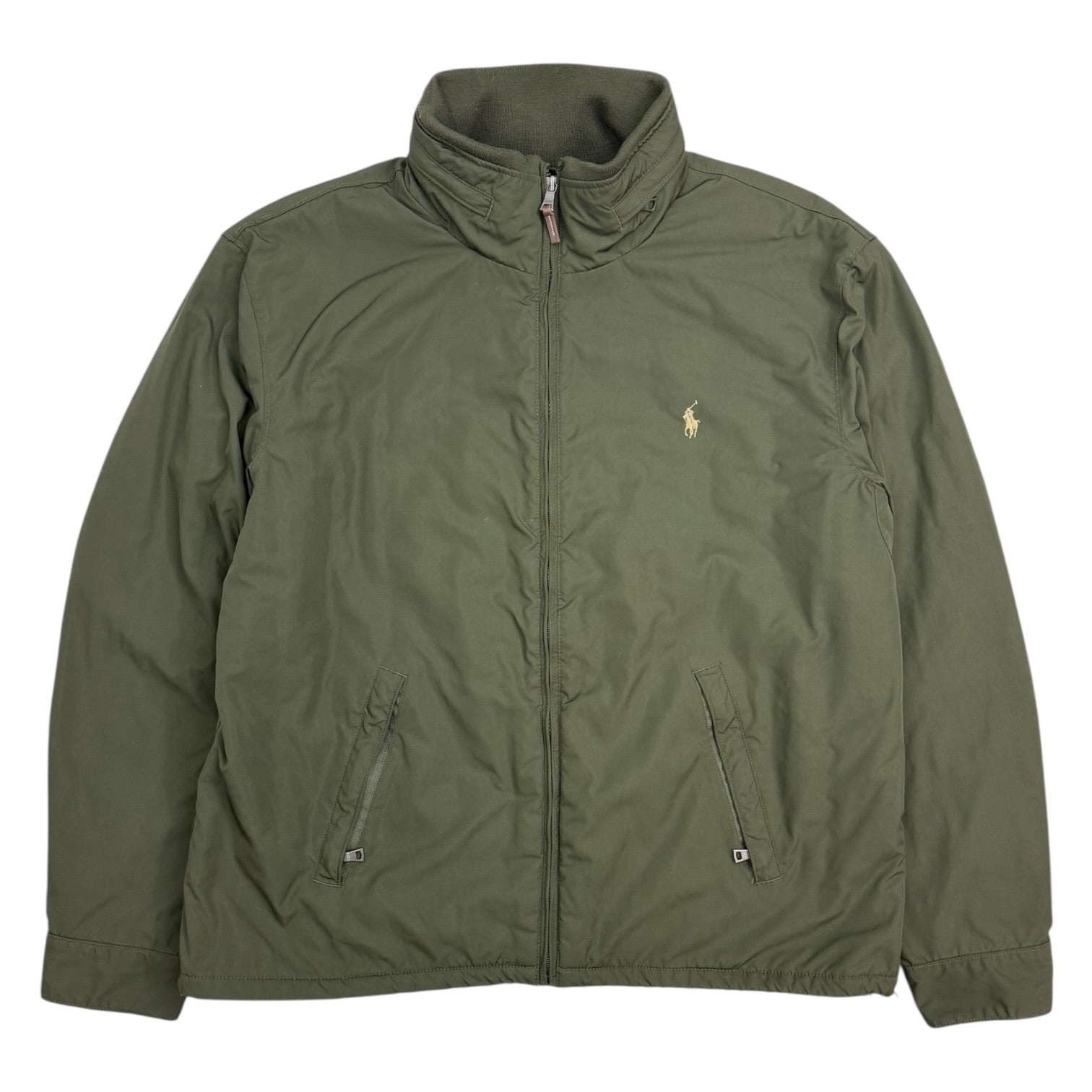 Vintage Polo Ralph Lauren Fleece Lined Jacket Olive