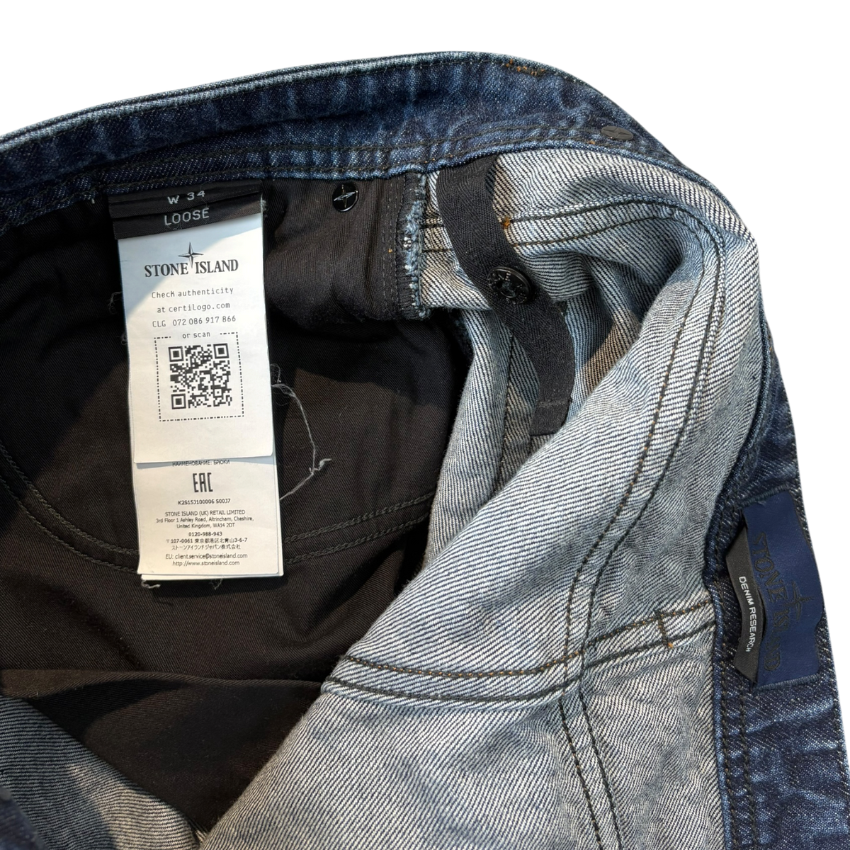 Stone Island Denim Research Pants Indigo