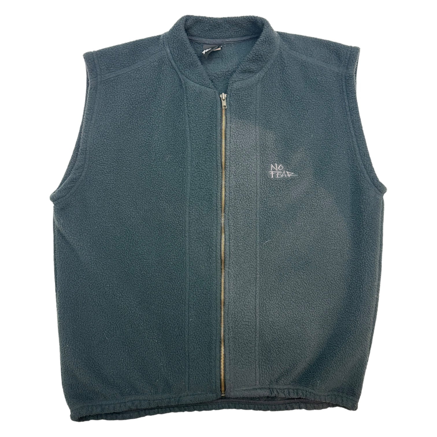 Vintage No Fear Fleece Vest Black