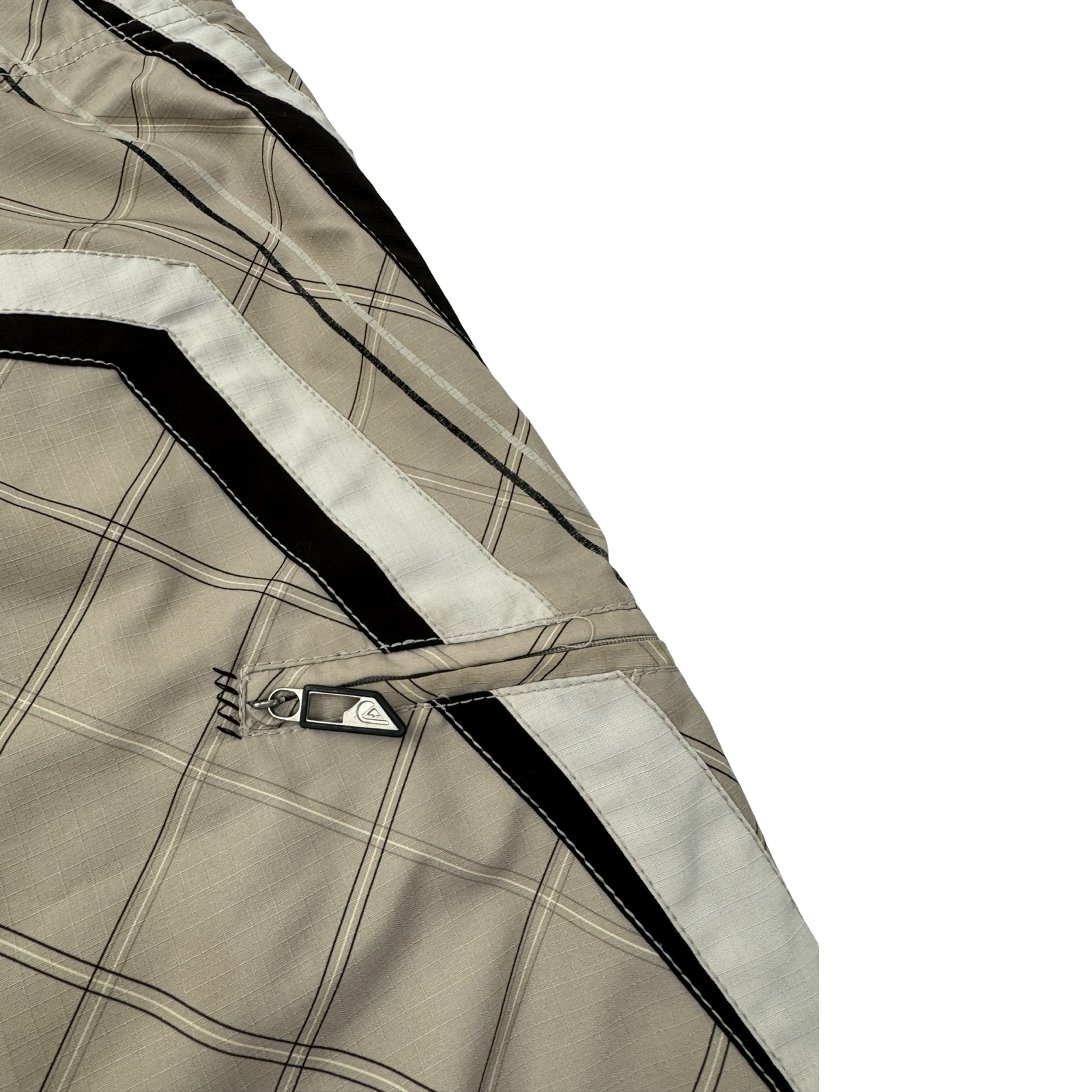 Y2K Quiksilver Embroidered Surf Board Shorts Beige