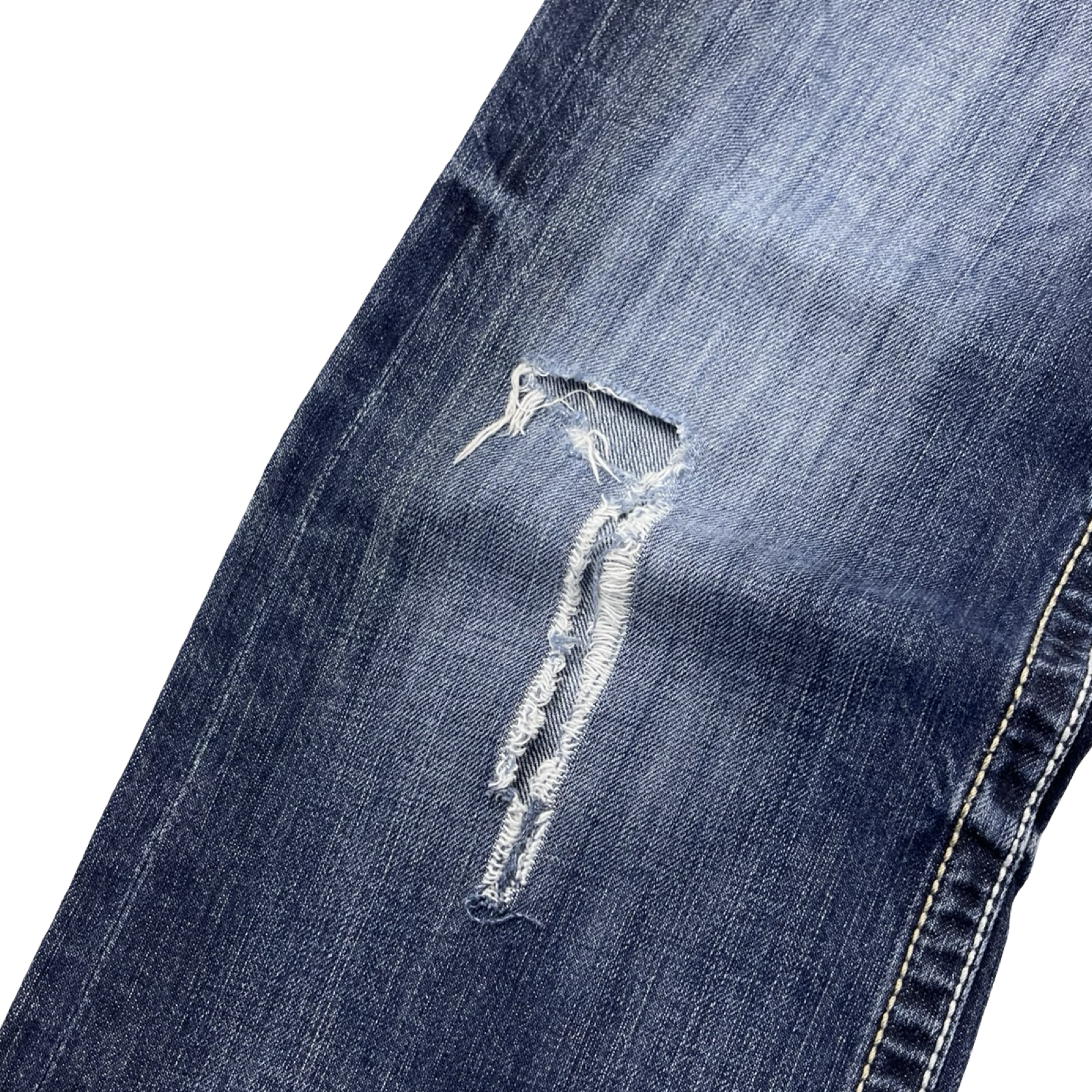 Vintage Y2K Big Star Contrast Stitch Denim Pant Dark Wash