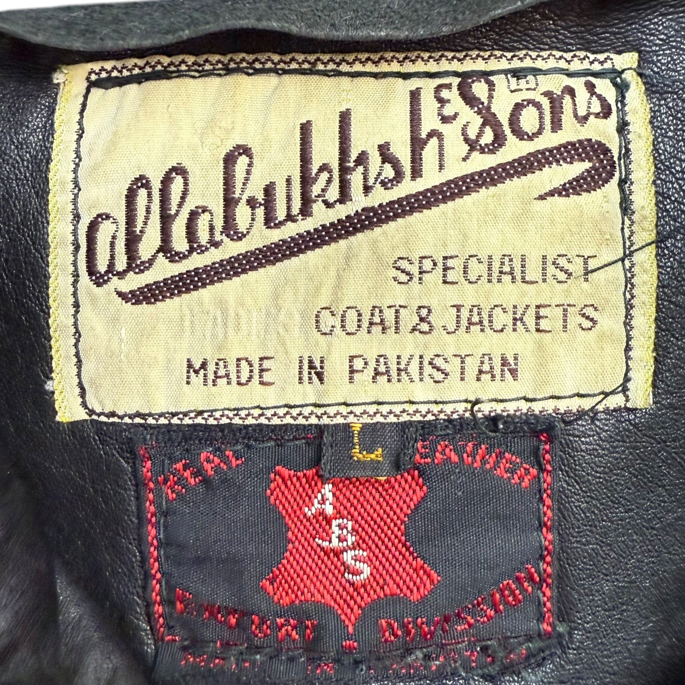 Vintage Leather Bomber Jacket Black