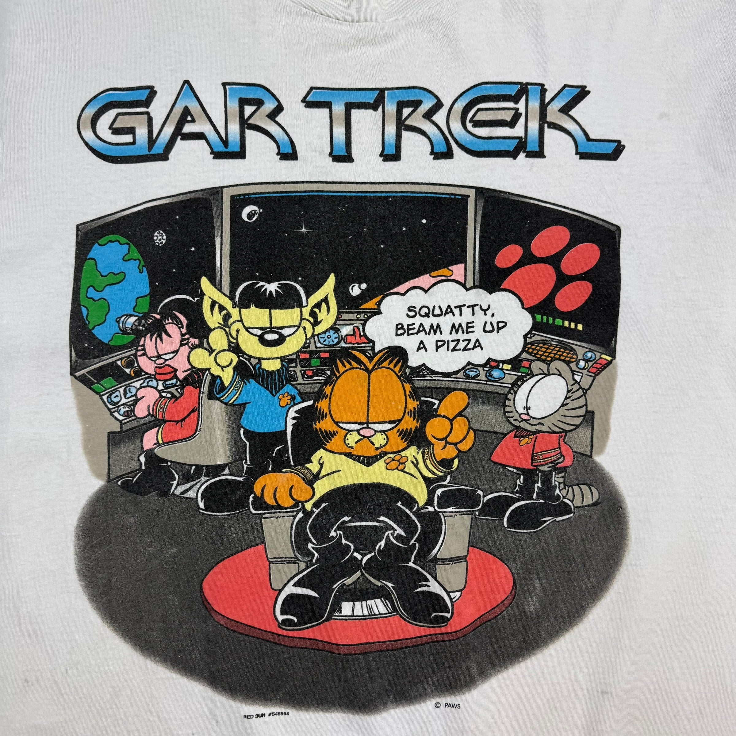 Vintage Garfield ‘Gar Trek’ Tee White