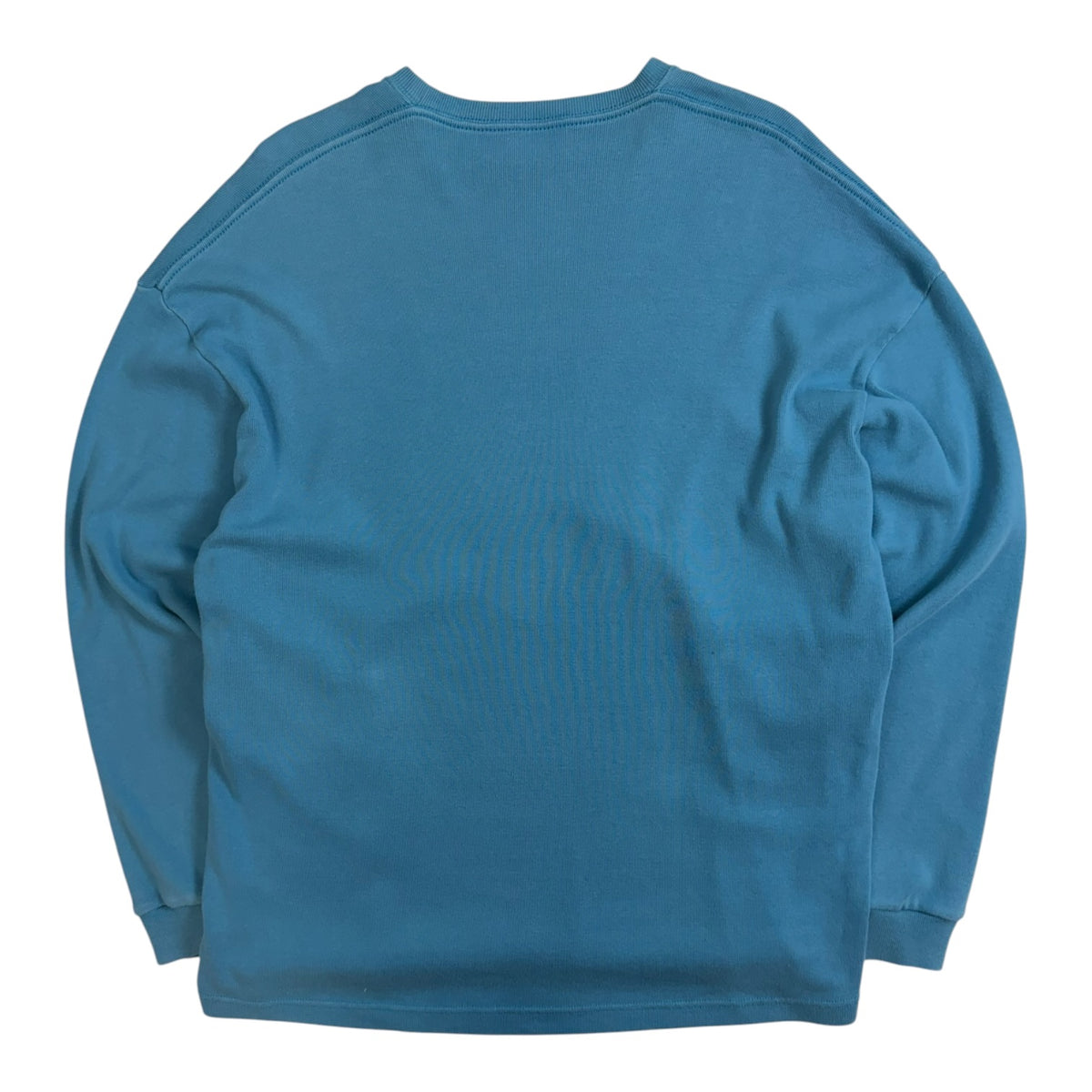 Balenciaga Blue Logo Long-Sleeve Shirt Blue