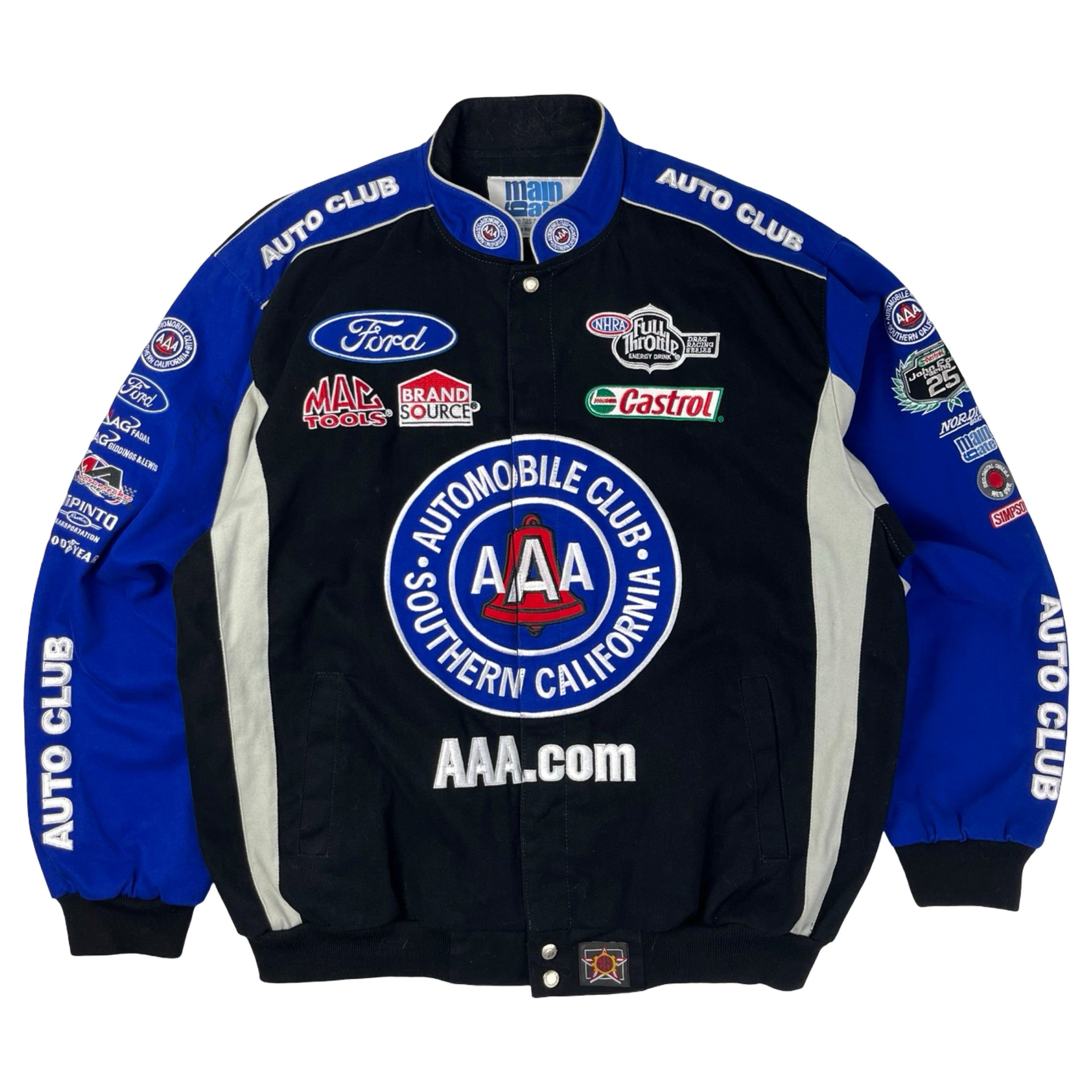 Vintage AAA Auto Club NASCAR Jacket Black/Blue