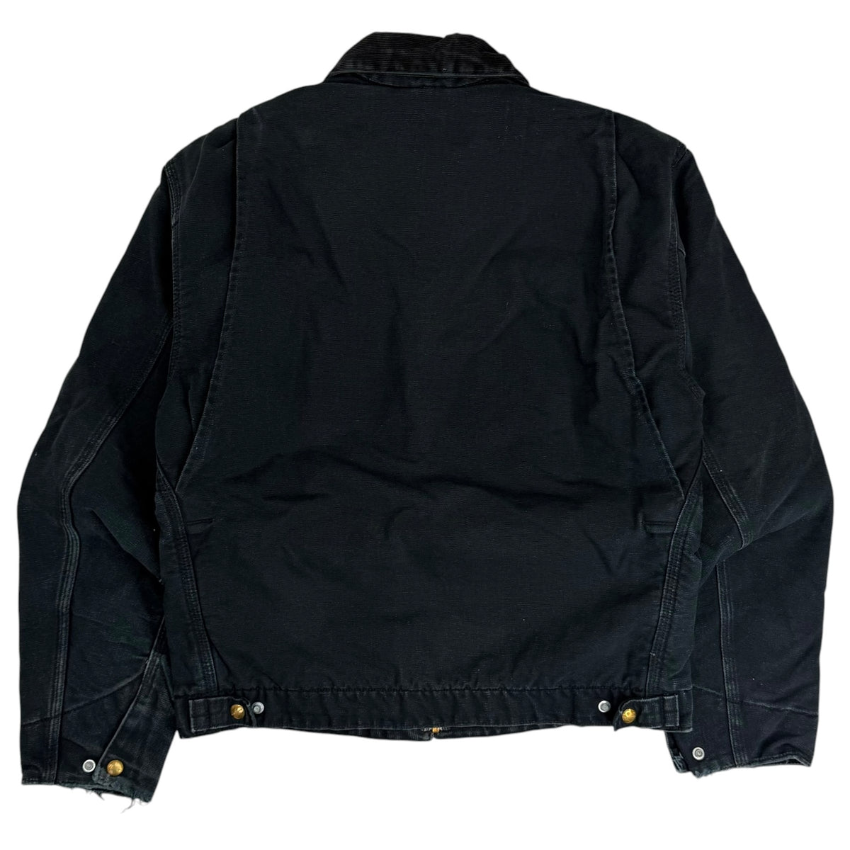 Vintage Carhartt Blanket Lined Embroidered Detroit Jacket Faded Black