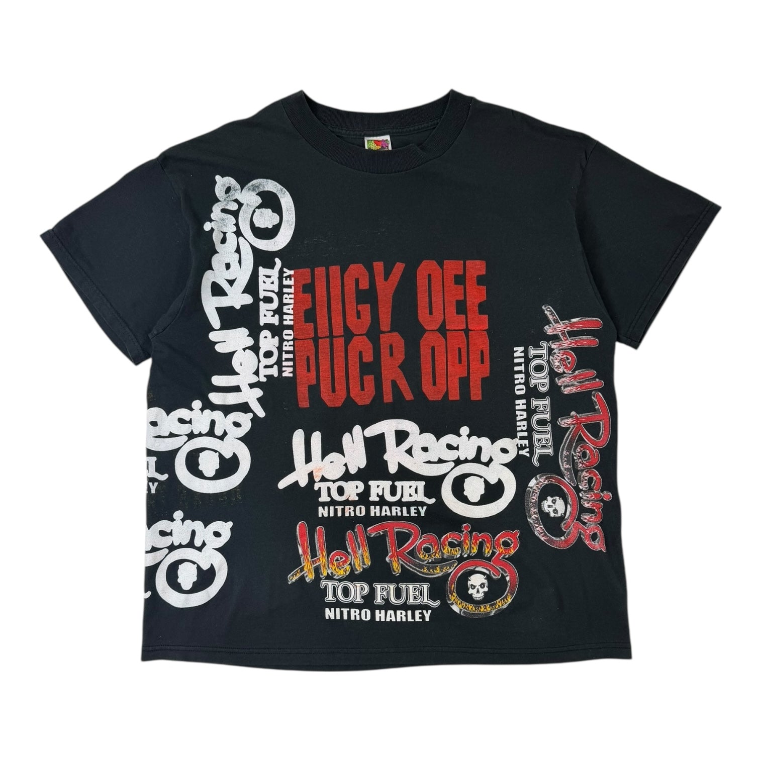 Vintage Hell Racing X Nitro Harley X Top Fuel AOP T-Shirt Black