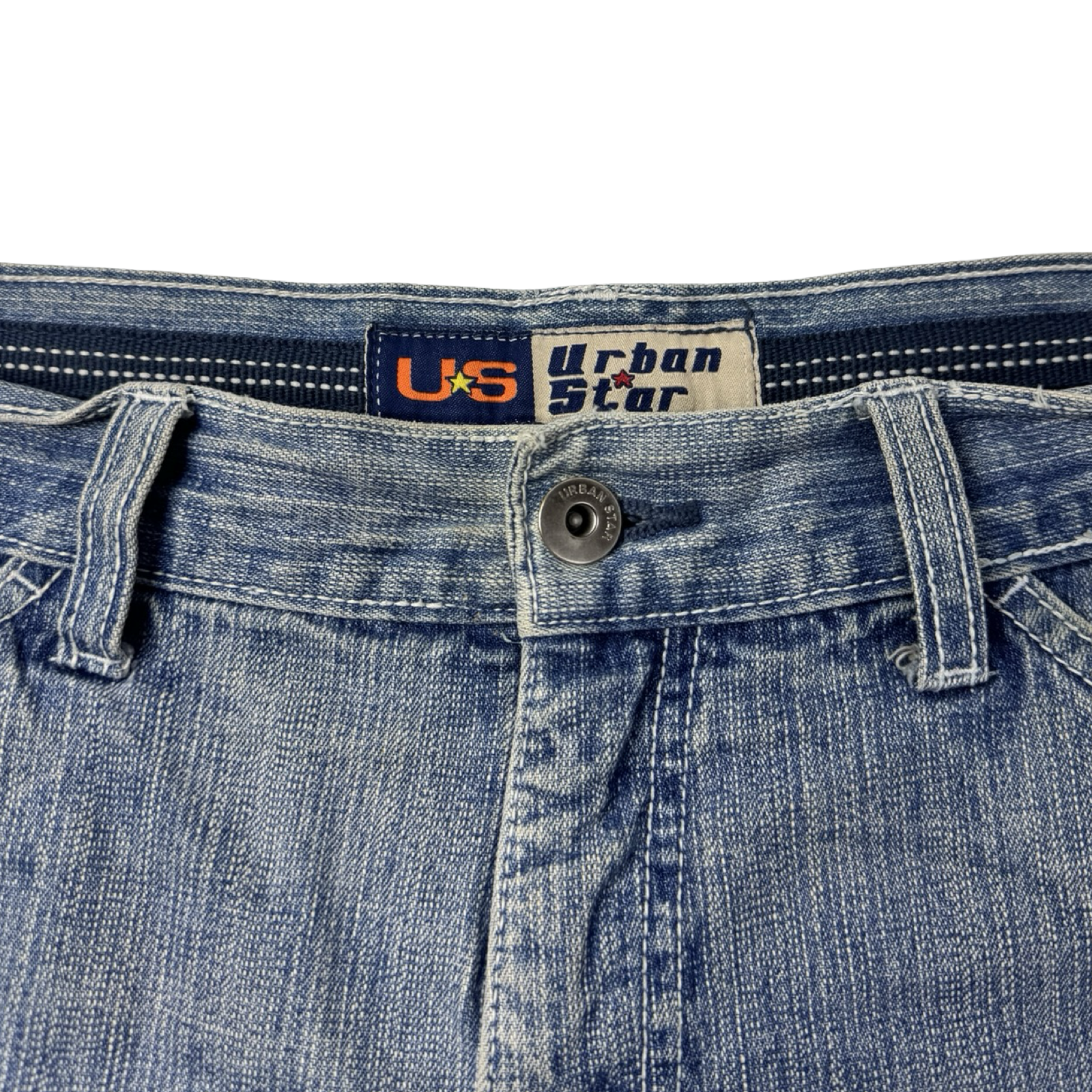 Vintage Y2K Urban Star Denim Shorts